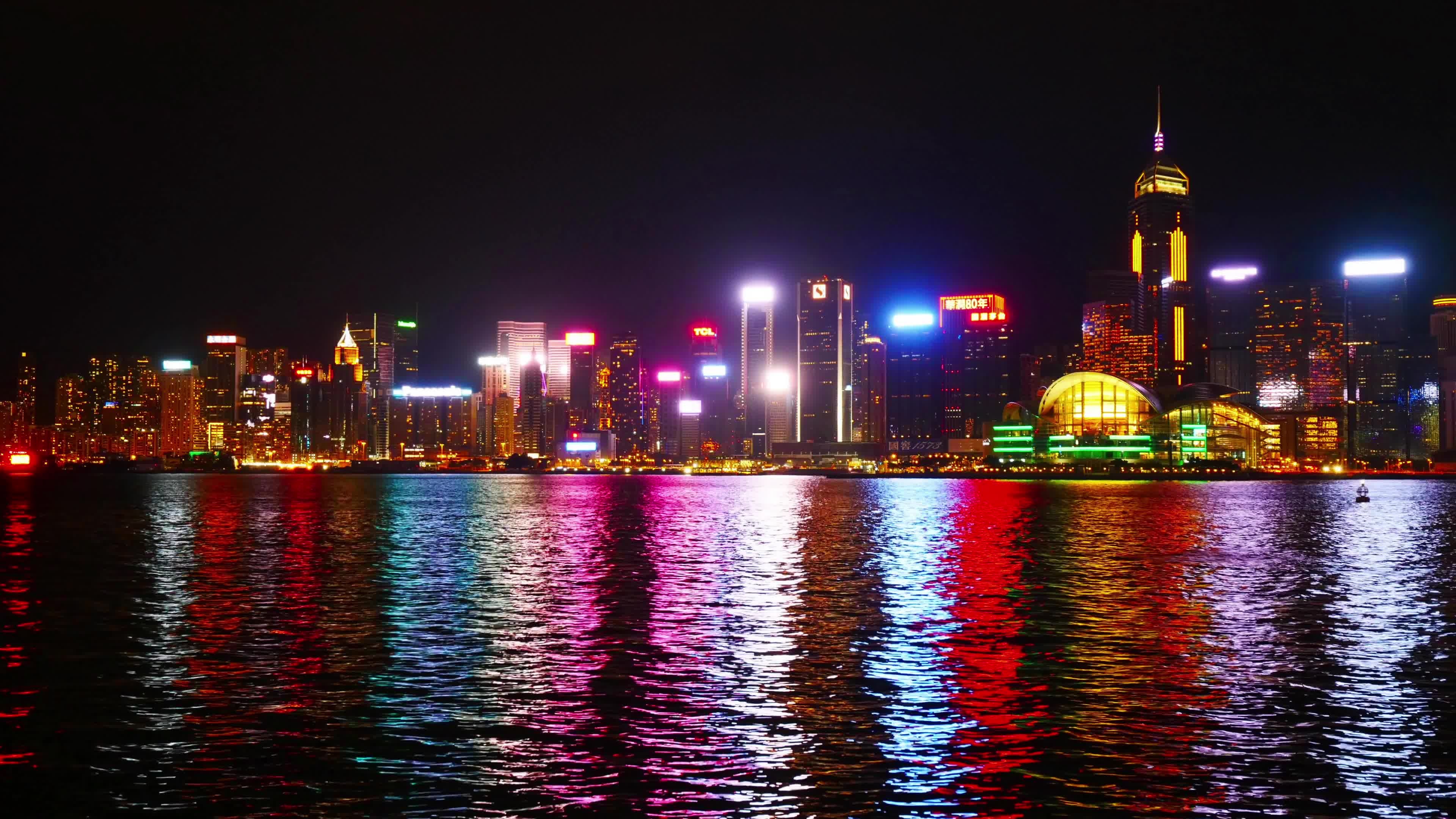 Hong Kong Skyline, Urban majesty, Stunning cityscape, Aerial video, 3840x2160 4K Desktop