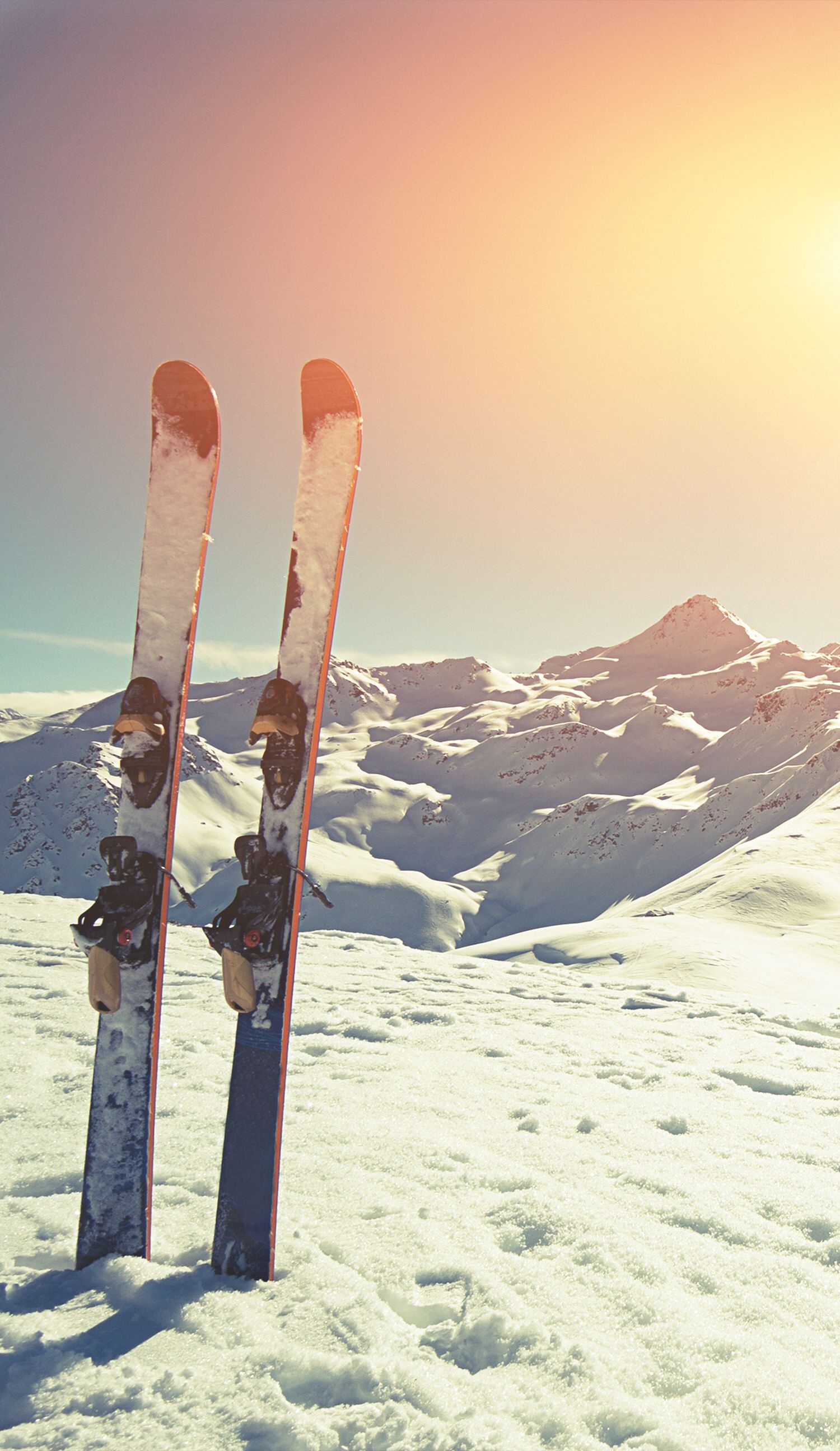 Skiing: Snow, Winter sports equipment, Passing the distance on a snow track. 1500x2600 HD Wallpaper.