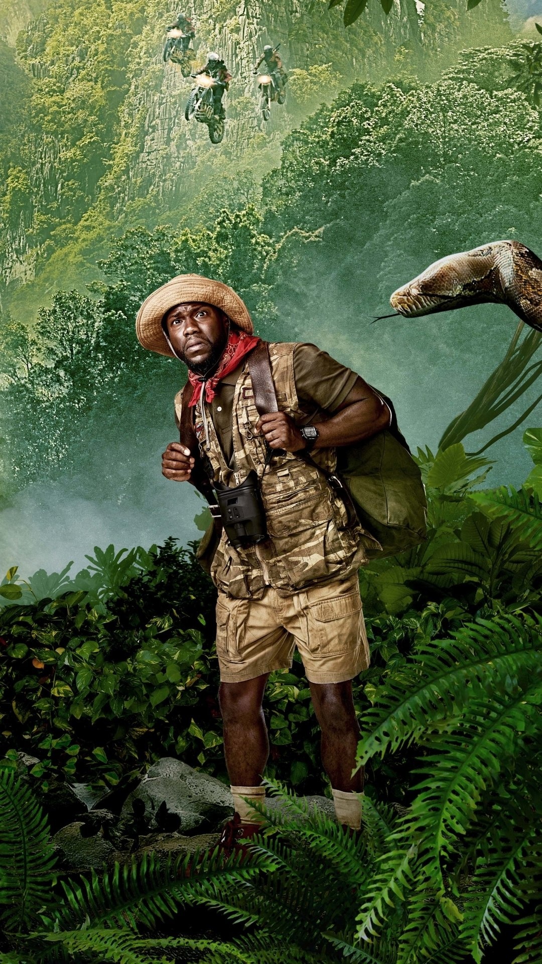 Jumanji: Welcome to the Jungle, Thrilling phone backgrounds, Exciting adventure, Wild jungle, 1080x1920 Full HD Phone