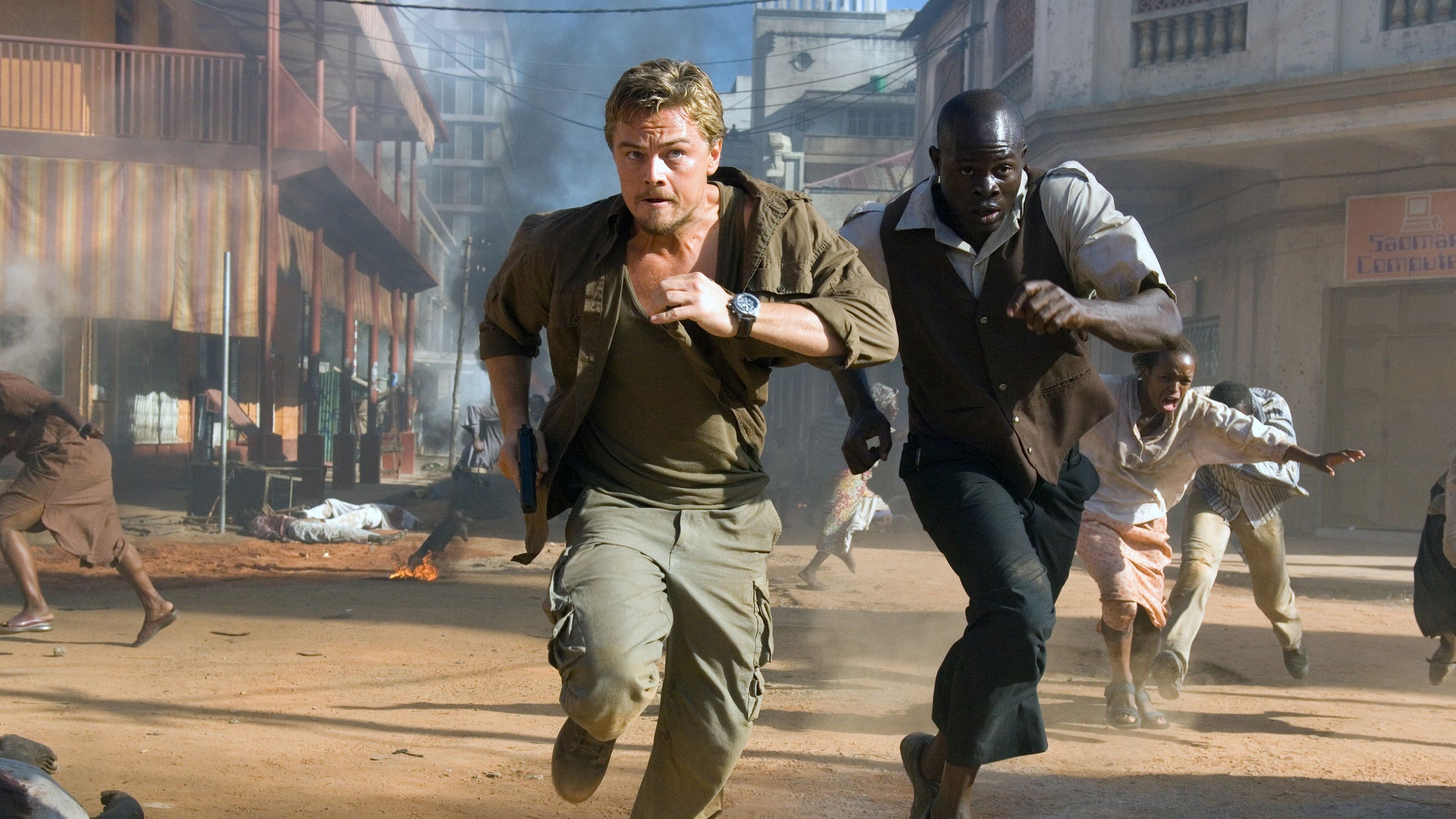 Blood Diamond, Leonardo DiCaprio's performance, African war backdrop, Edge-of-your-seat, 3840x2160 4K Desktop
