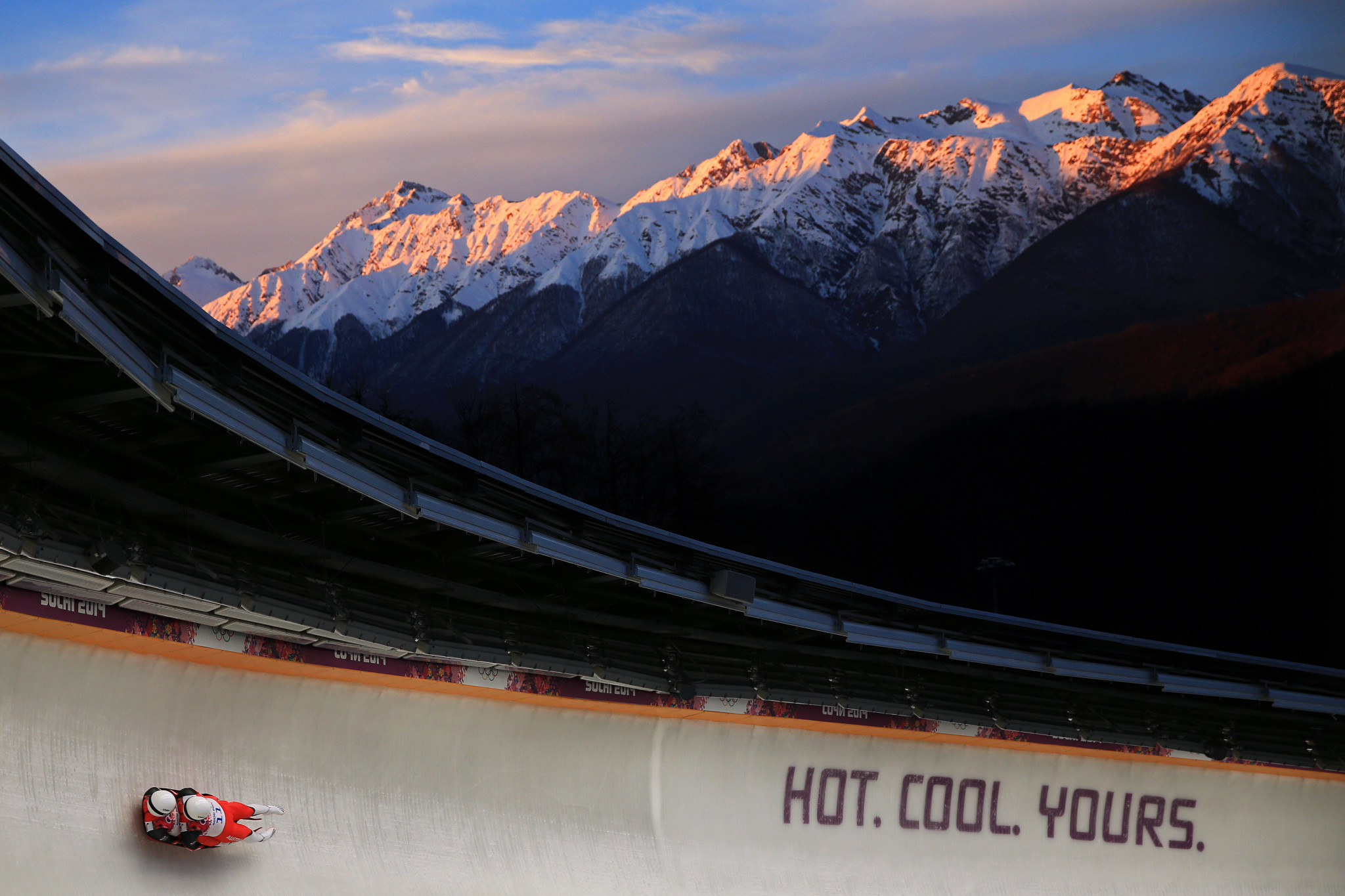 Luge: Dominik Fischnaller of Italy makes a run during the Men's Singles on Day 1 of the Sochi 2014 Winter Olympics. 2050x1370 HD Wallpaper.