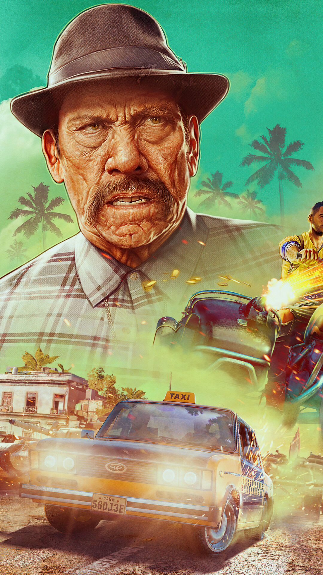 Danny Trejo: Two crossover missions with the actor, Far Cry 6, Ubisoft, The titular role of Machete. 1080x1920 Full HD Wallpaper.