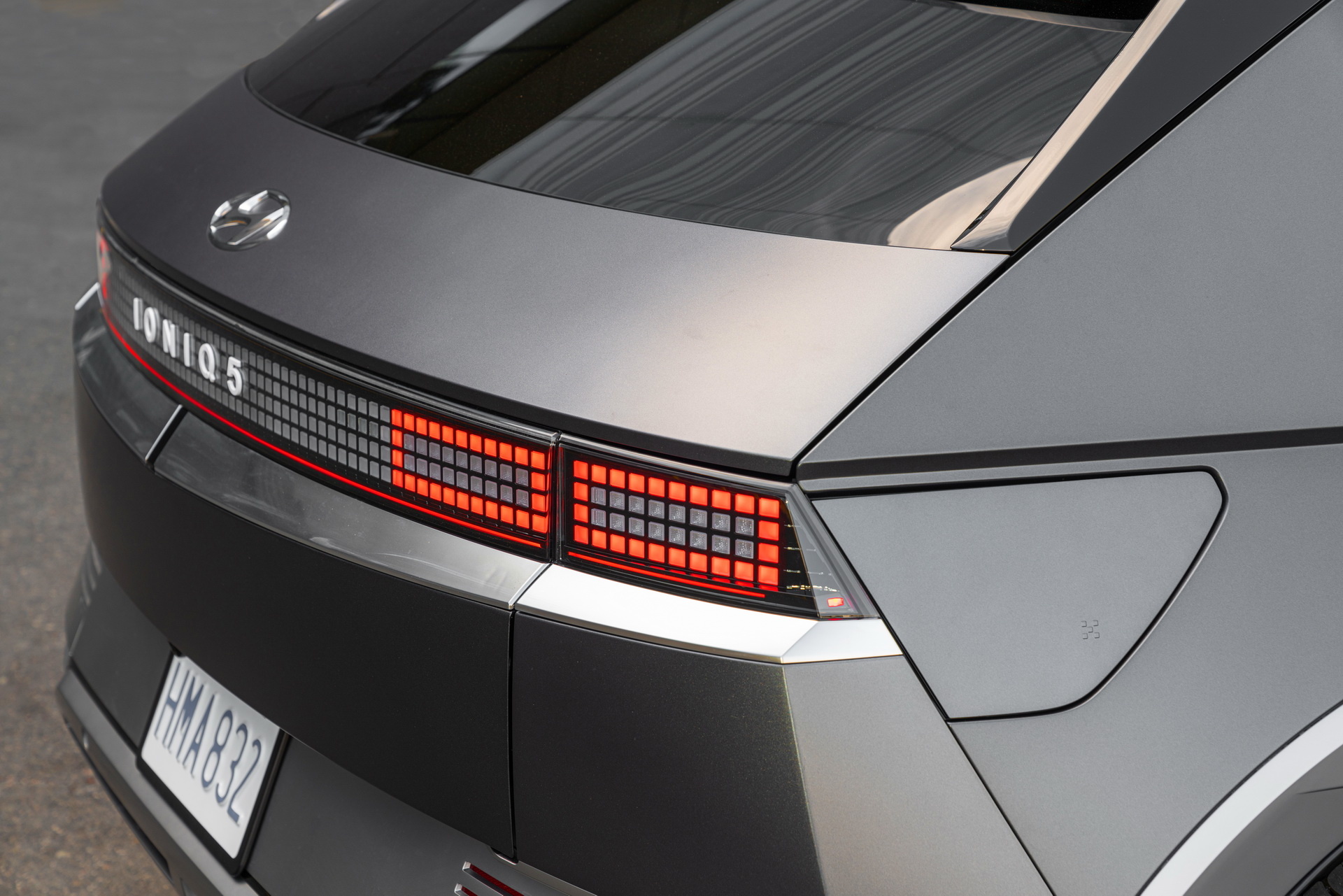 Hyundai IONIQ 5, Futuristic tail lights, Sleek silhouette, Advanced features, 1920x1290 HD Desktop