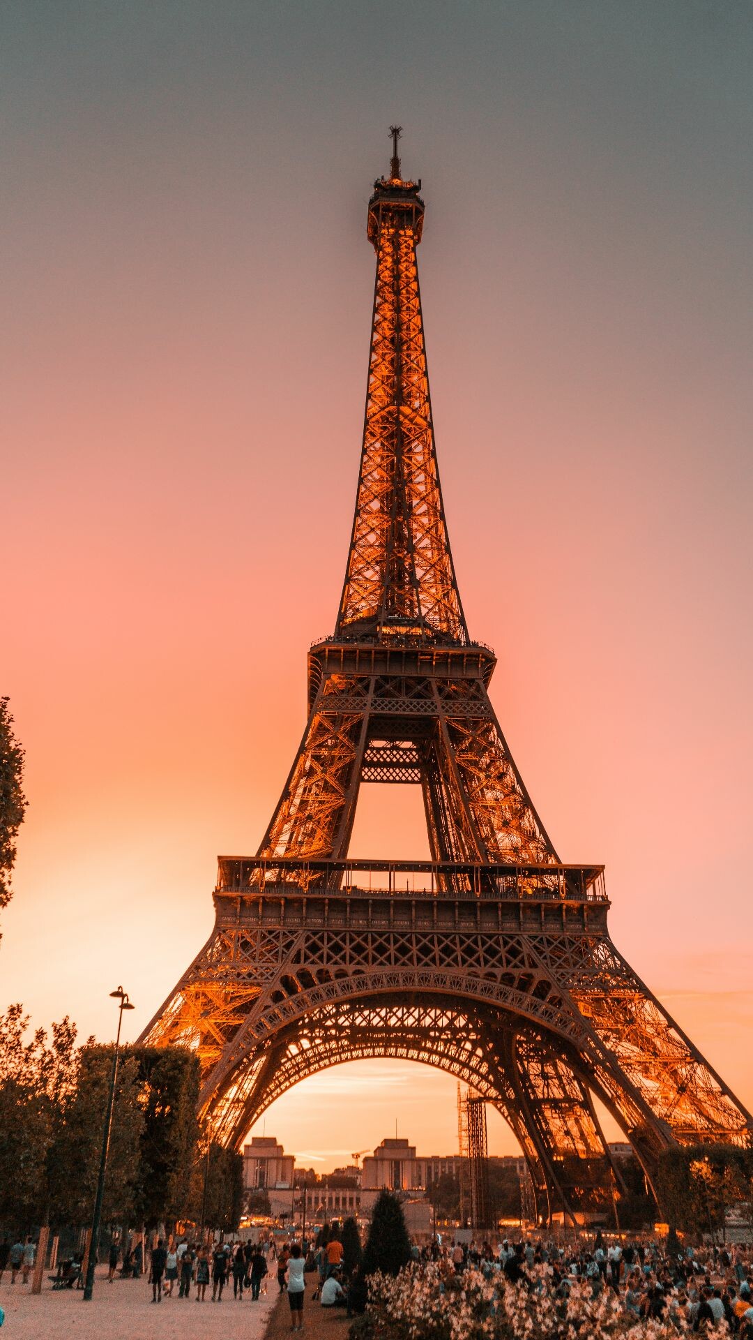 Eiffel Tower: A historical landmark in the heart of Paris, frequently featured as a backdrop in movies and a variety of TV shows. 1080x1920 Full HD Background.
