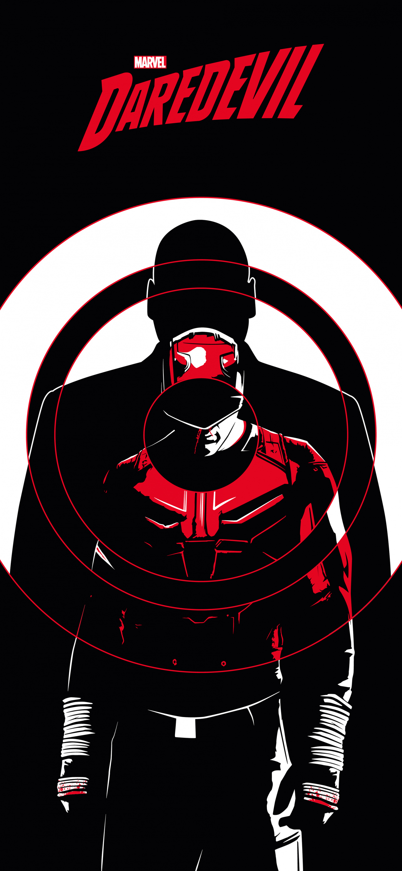 Daredevil wallpaper, Marvel comics, Amoled black background, Graphics, 1290x2780 HD Phone