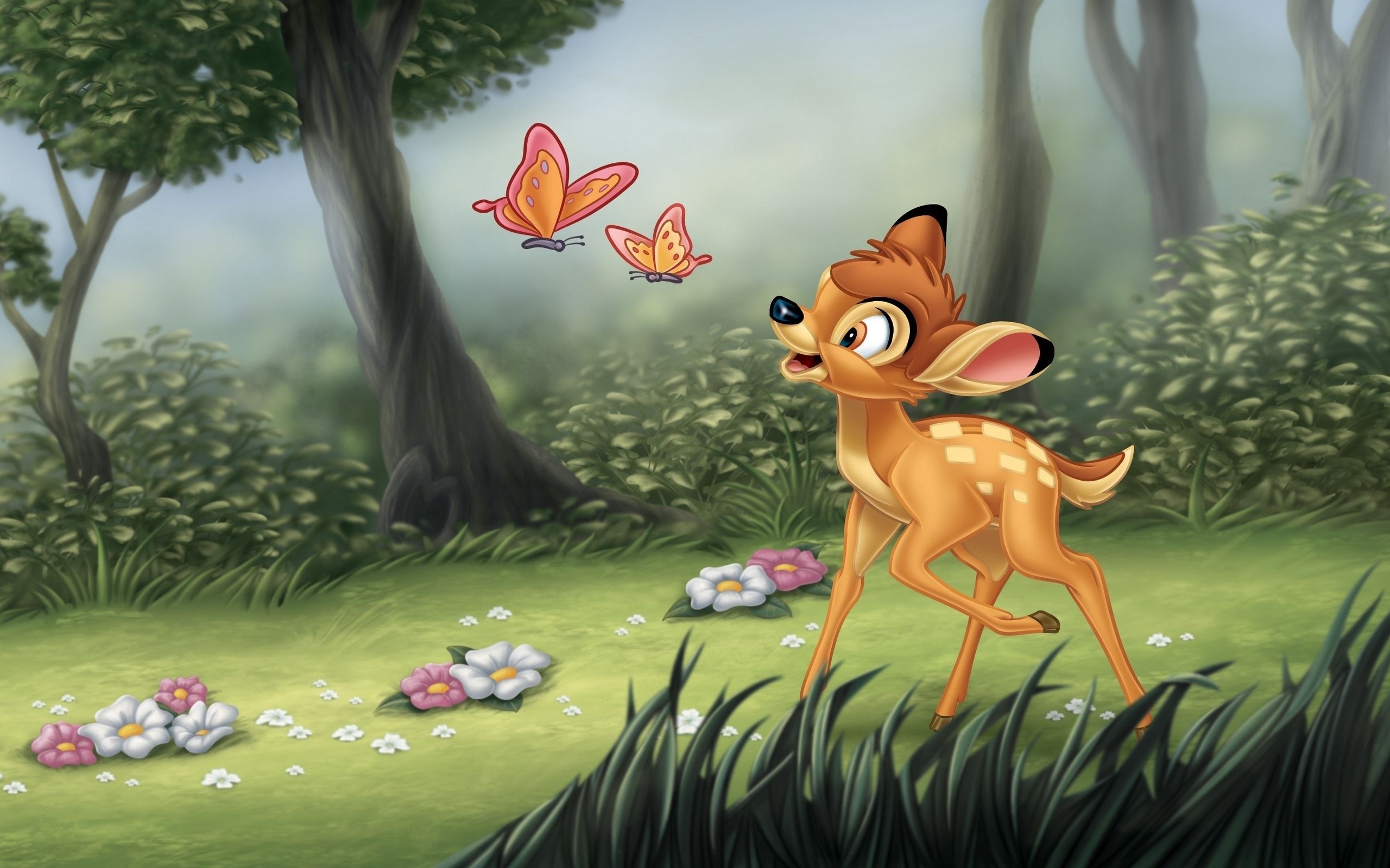 Bambi HD wallpapers, Disney classic, Cute cartoon, Captivating art, 2560x1600 HD Desktop