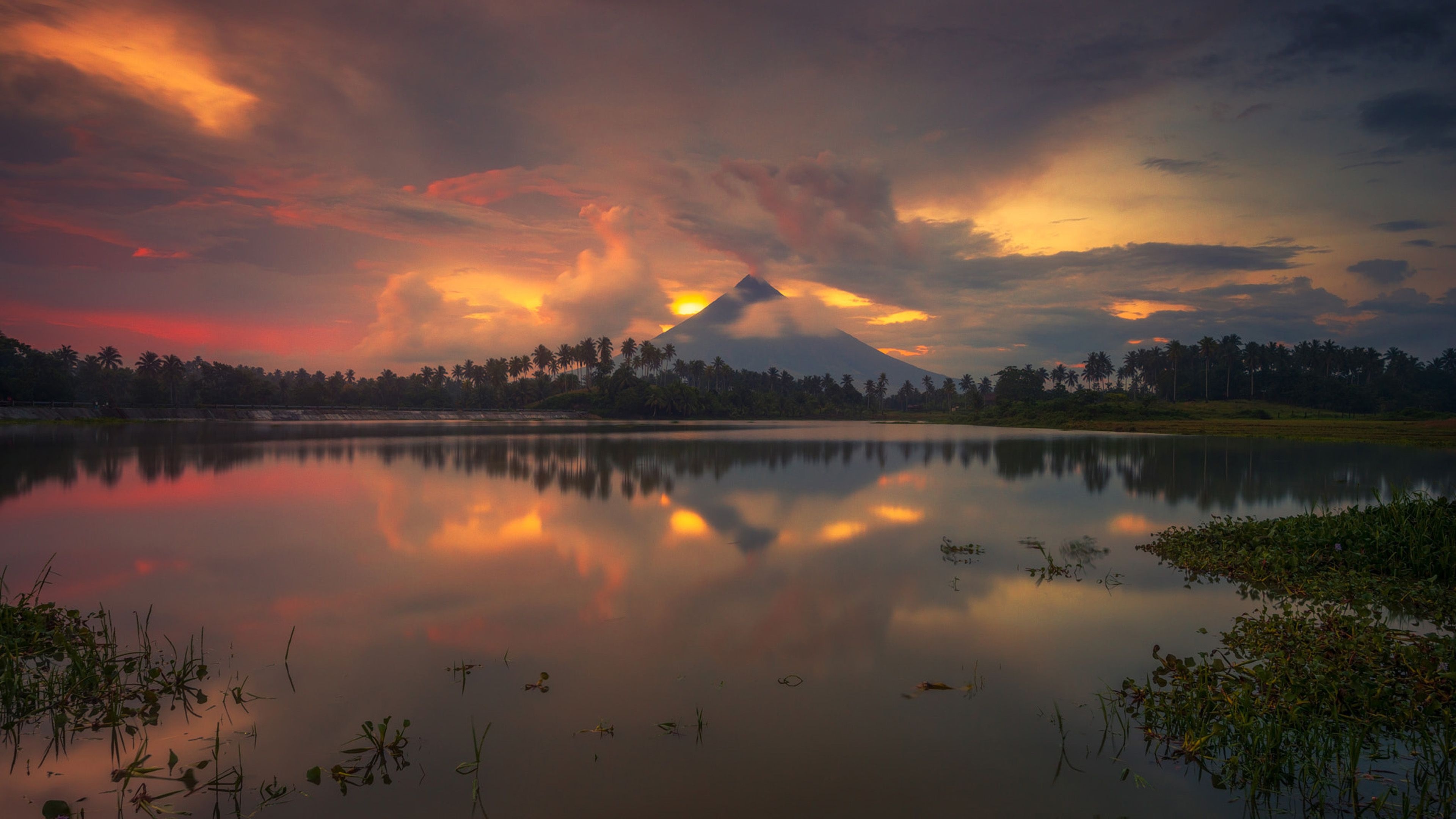 Mayon Volcano travels, Top free backgrounds, Wallpapers, 3840x2160 4K Desktop