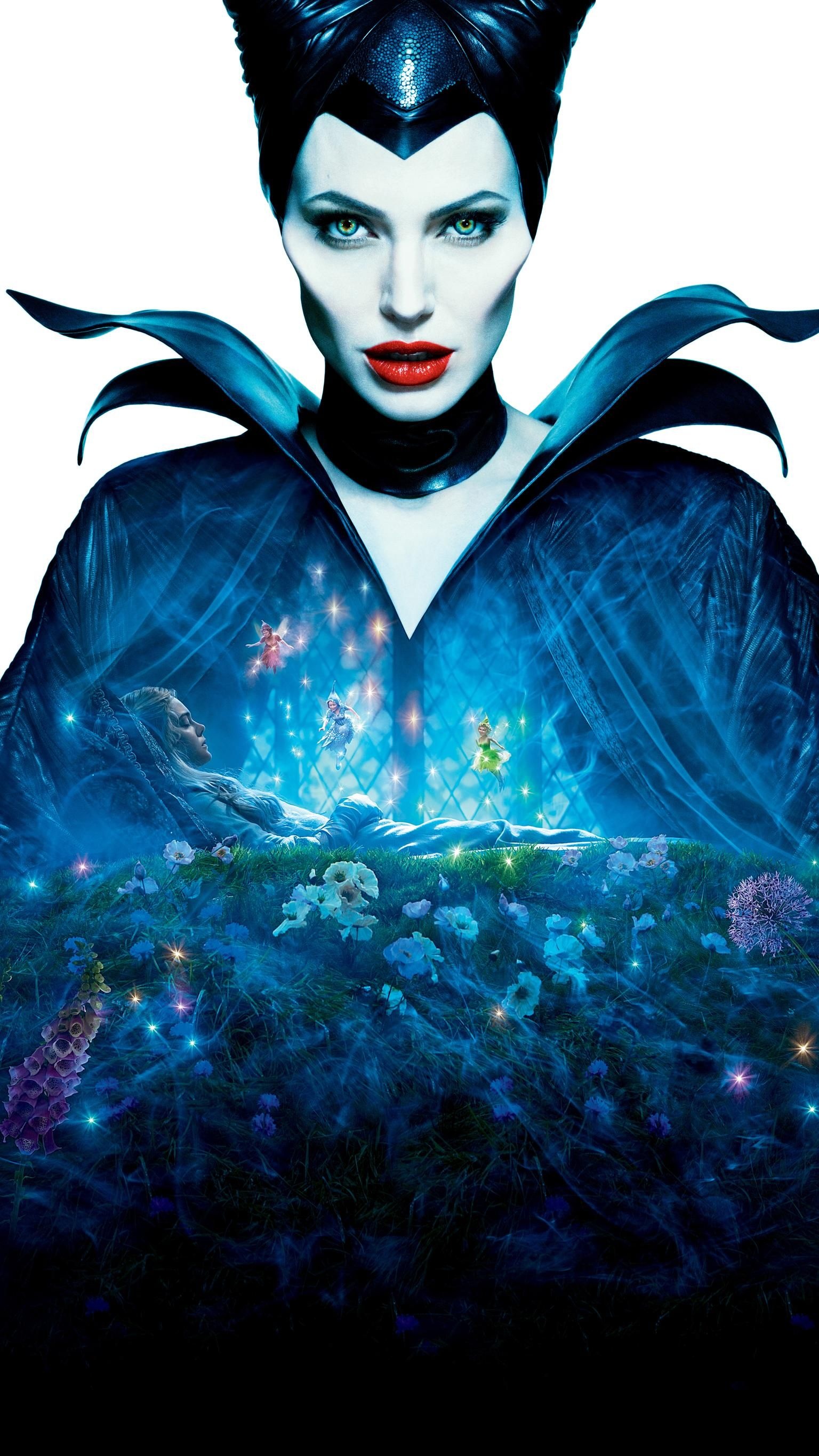Maleficent 2014 phone wallpaper, Dark fantasy, Angelina Jolie, Stunning art, 1540x2740 HD Phone