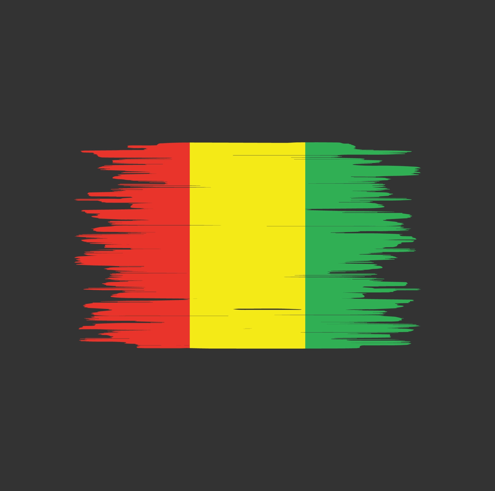 Guinea flag brush stroke, Guinea national flag, Guinea vector art, Guinea illustration, 1920x1910 HD Desktop