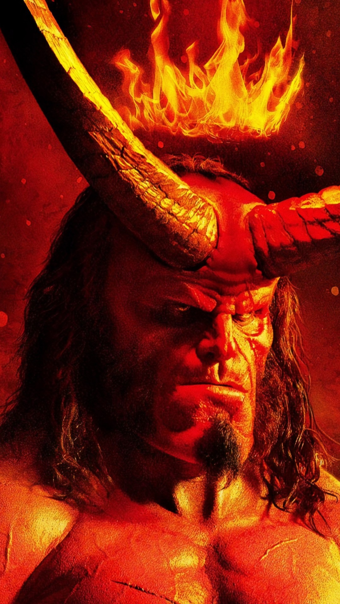 David Harbour, Movies, Hellboy, Poster, 1080x1920 Full HD Handy