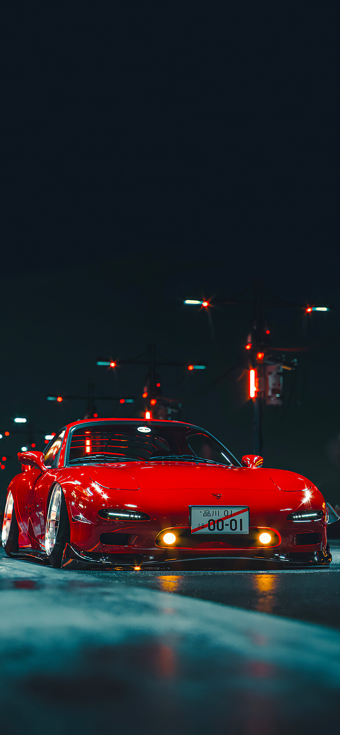 Mazda: Car brand, The third generation of the RX-7, known as the FD. 1170x2540 HD Background.