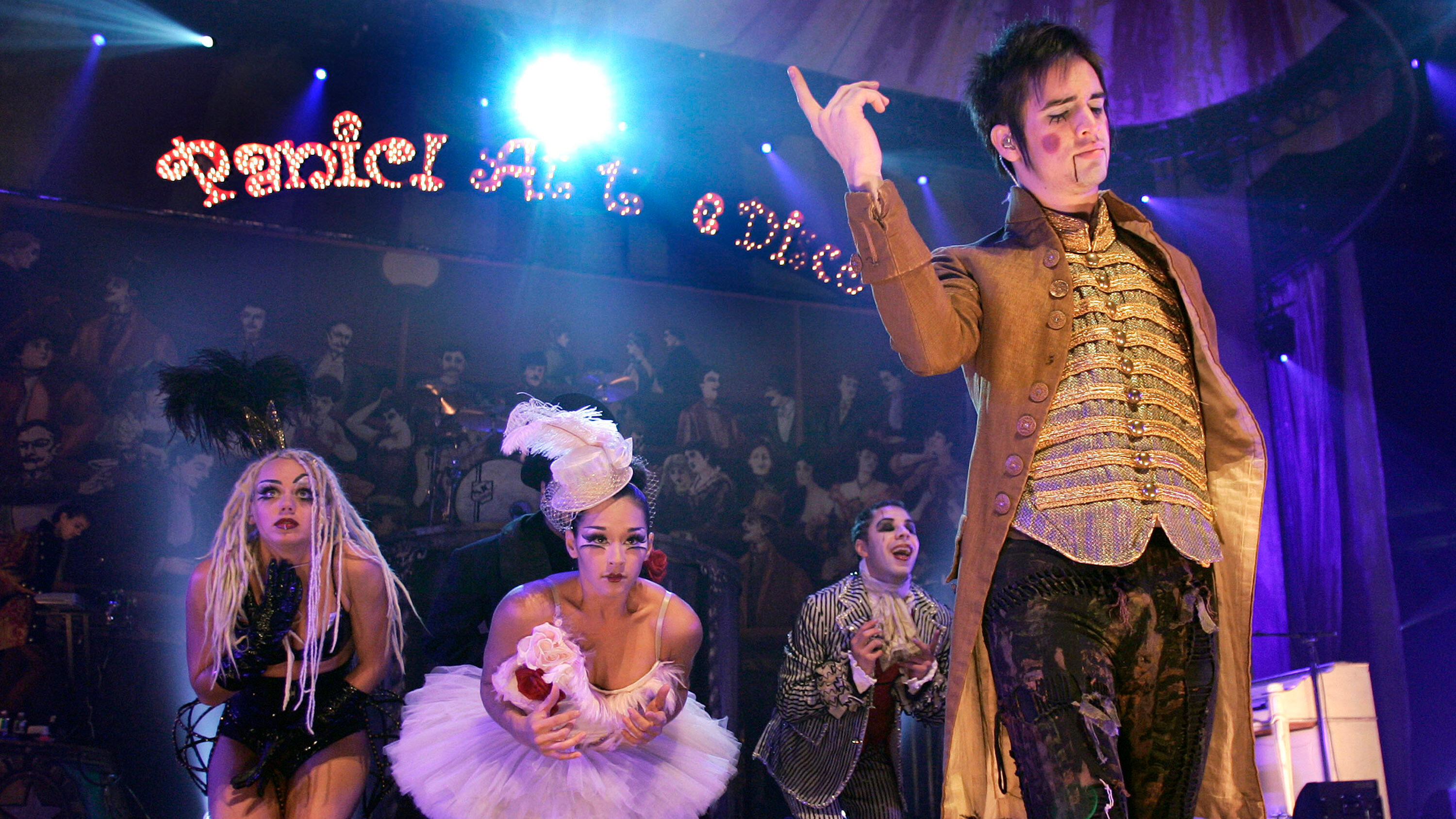 Panic! at the Disco, Theatrical flourishes, Drama-filled performances, Music storytelling, 3000x1690 HD Desktop