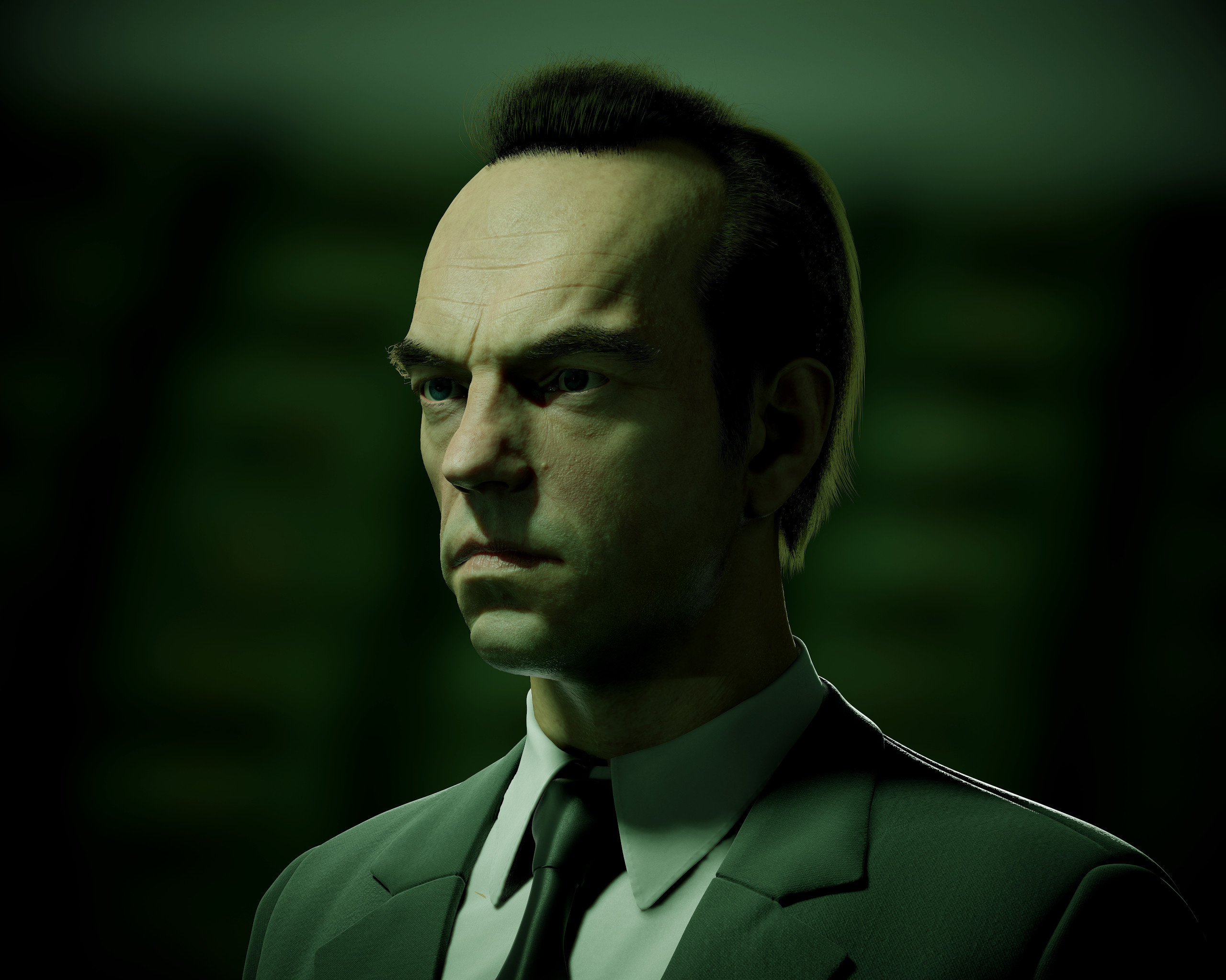 Agent Smith (The Matrix), Artistic portrayal, Neo's nemesis, Sinister expression, 2560x2050 HD Desktop