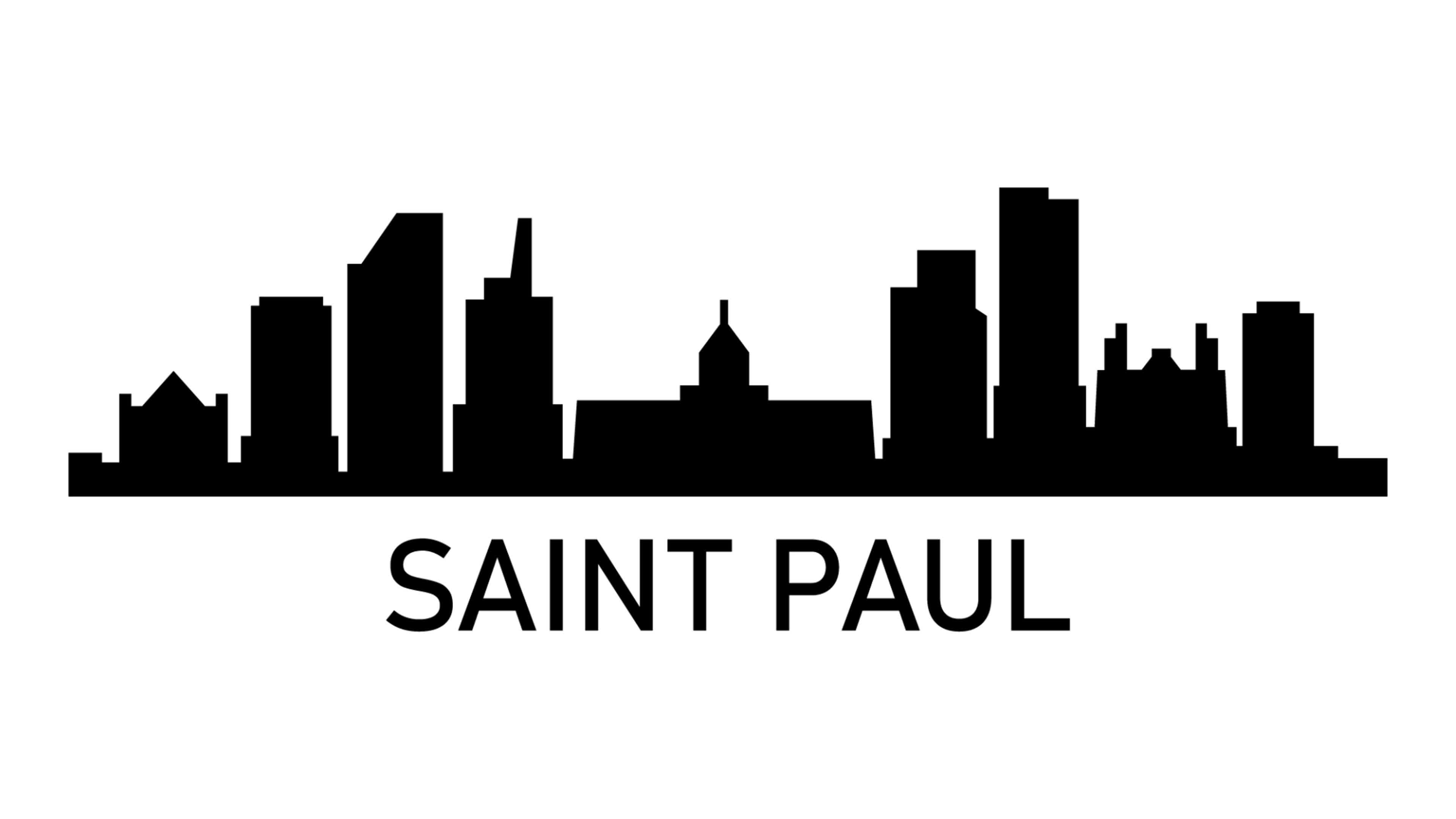 Saint Paul (Minnesota): Skyline of Saint Paul. 3840x2160 4K Background.