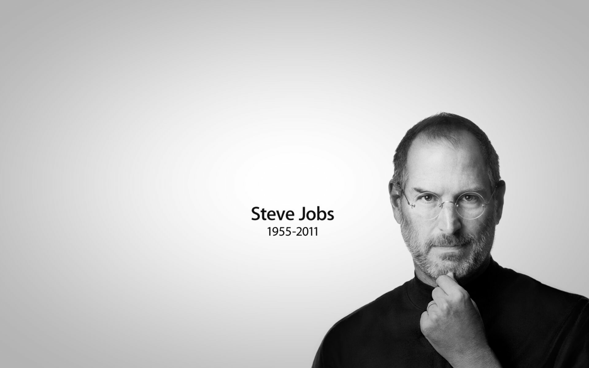 Steve Jobs: The co-founder and CEO of Apple, Founded NeXT and was the majority shareholder of Pixar. 1920x1200 HD Wallpaper.