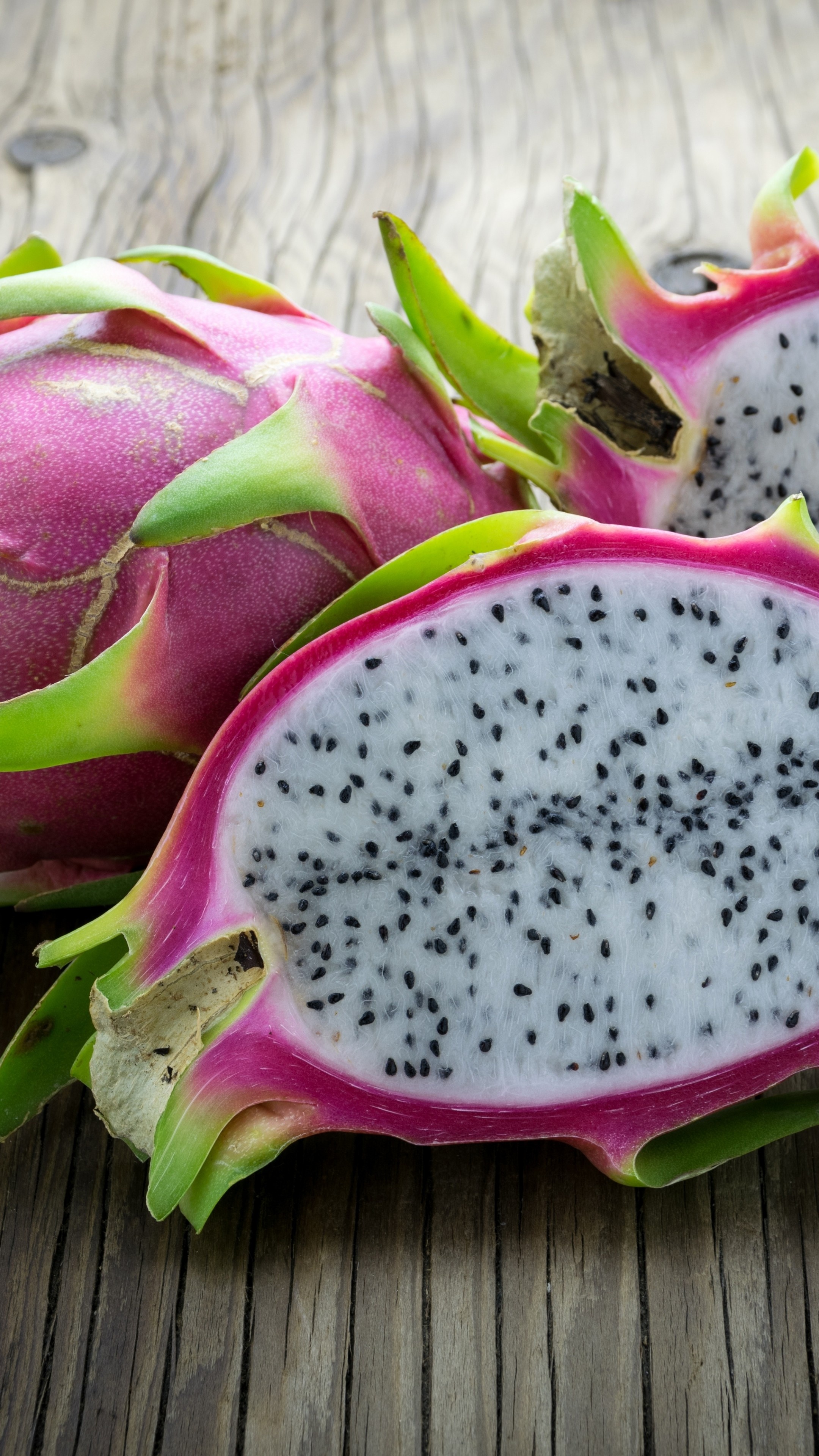 Dragon Fruit: Pitaya, Cultivated in tropical and subtropical regions of the world. 2160x3840 4K Background.