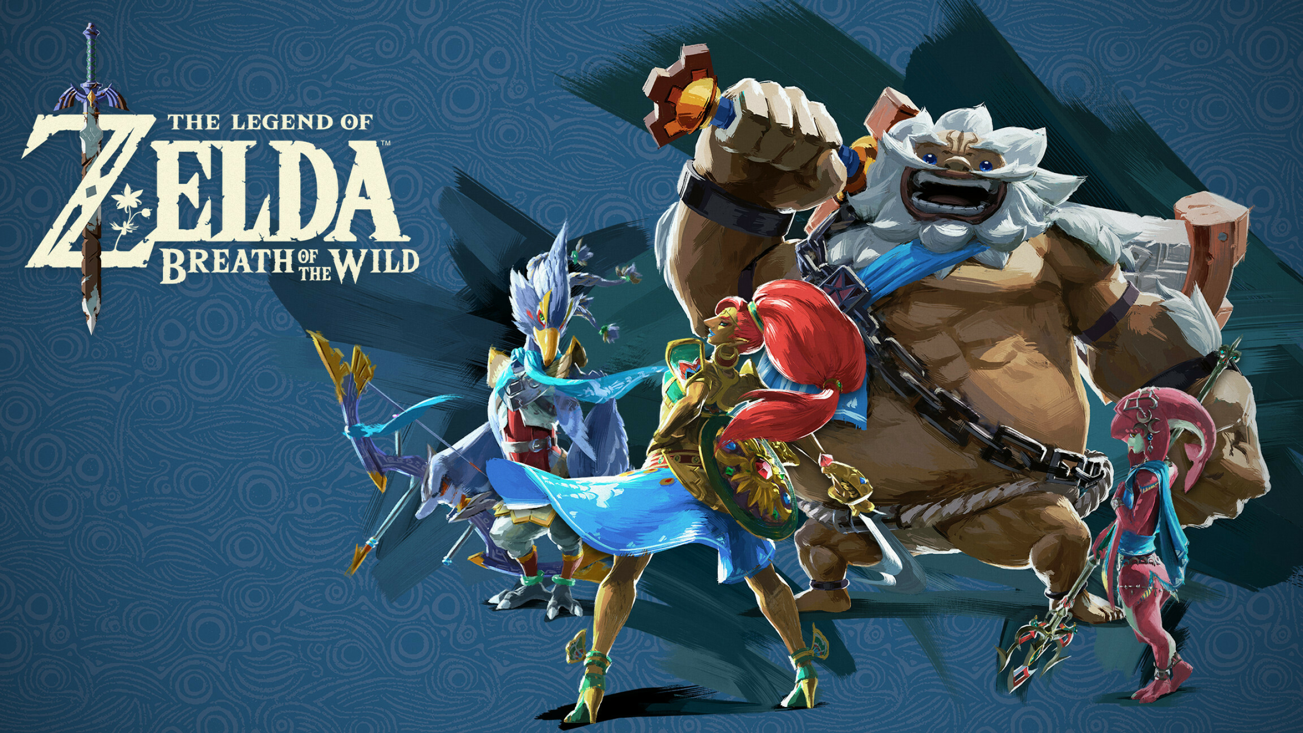 The Legend of Zelda: Breath of the Wild, Nintendo, Wii, Daruk, Mipha. 2560x1440 HD Wallpaper.