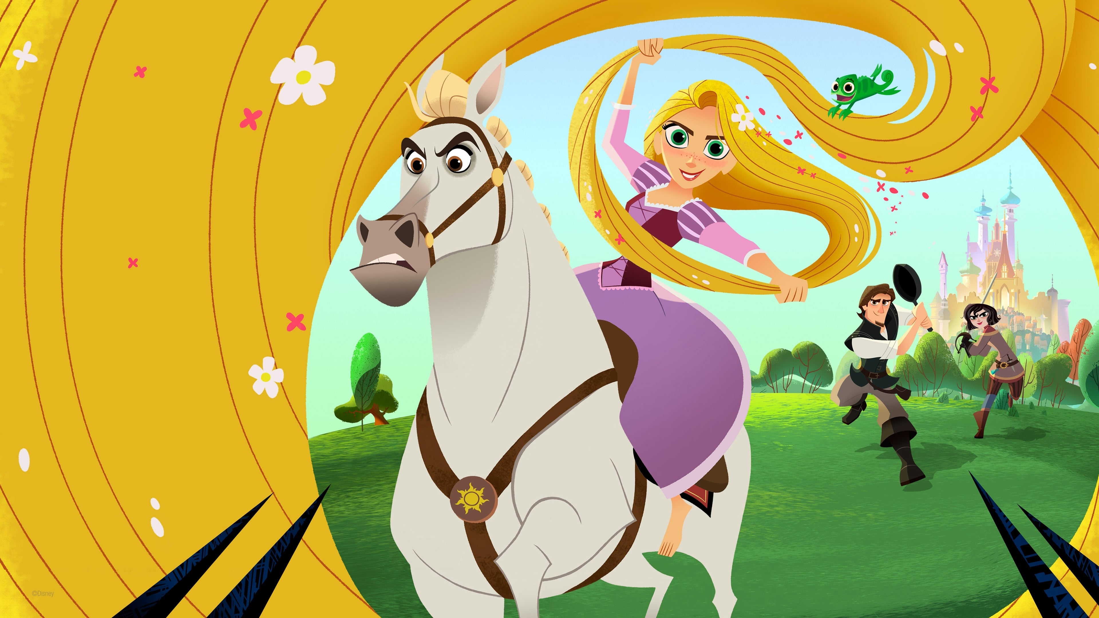 Rapunzel's Tangled Adventure, TV series, Backdrops, Exciting storyline, 3840x2160 4K Desktop