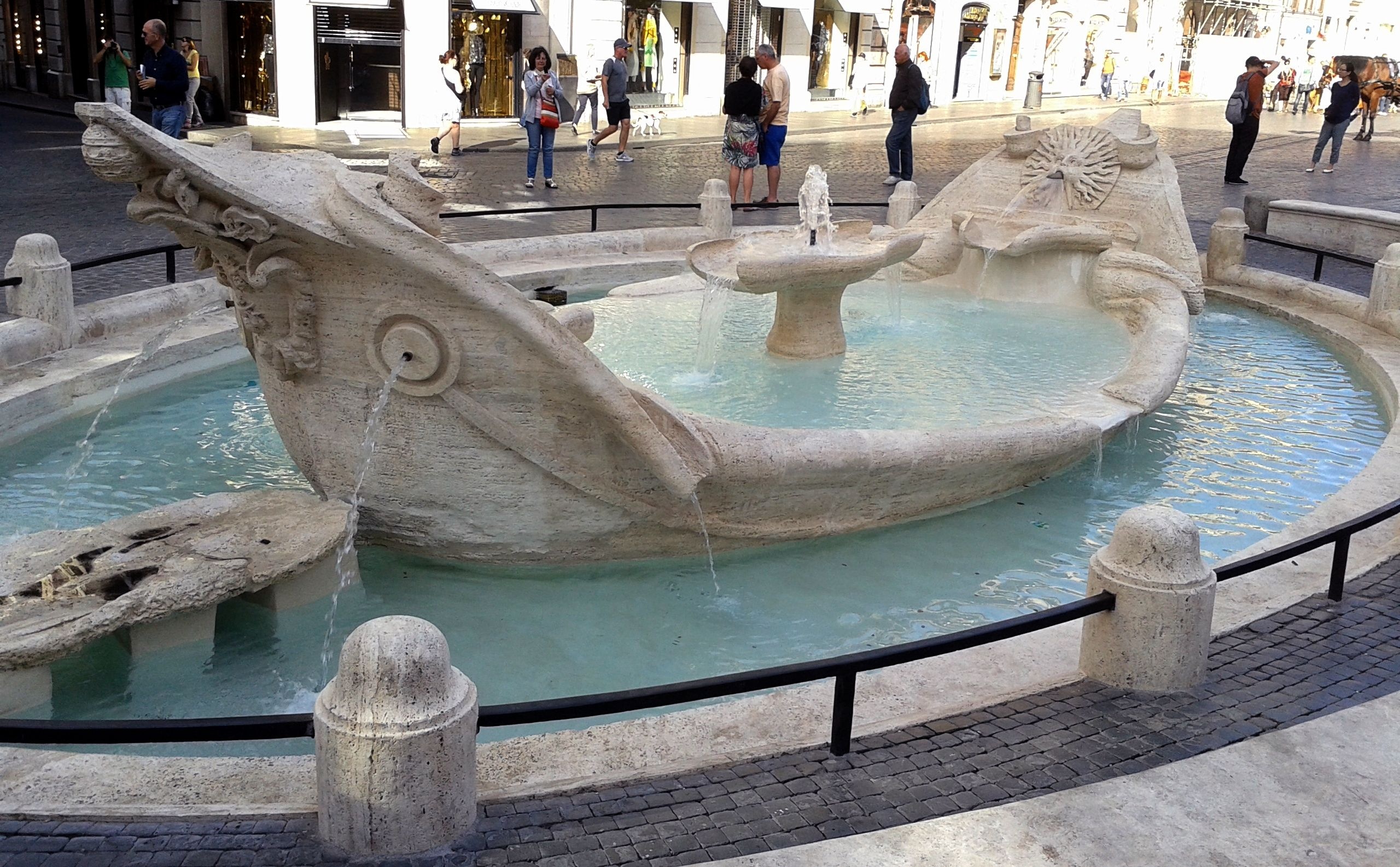 Barcaccia Fountain, Travels, Bernini, Baroque sculpture, 2560x1590 HD Desktop