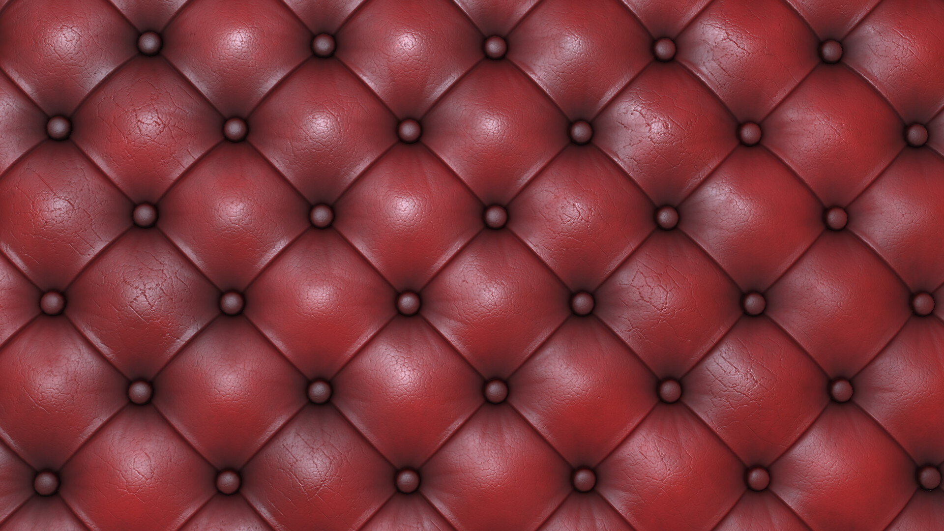 Red tufted leather, Artstation showcase, Textured surface, Eye-catching, 1920x1080 Full HD Desktop