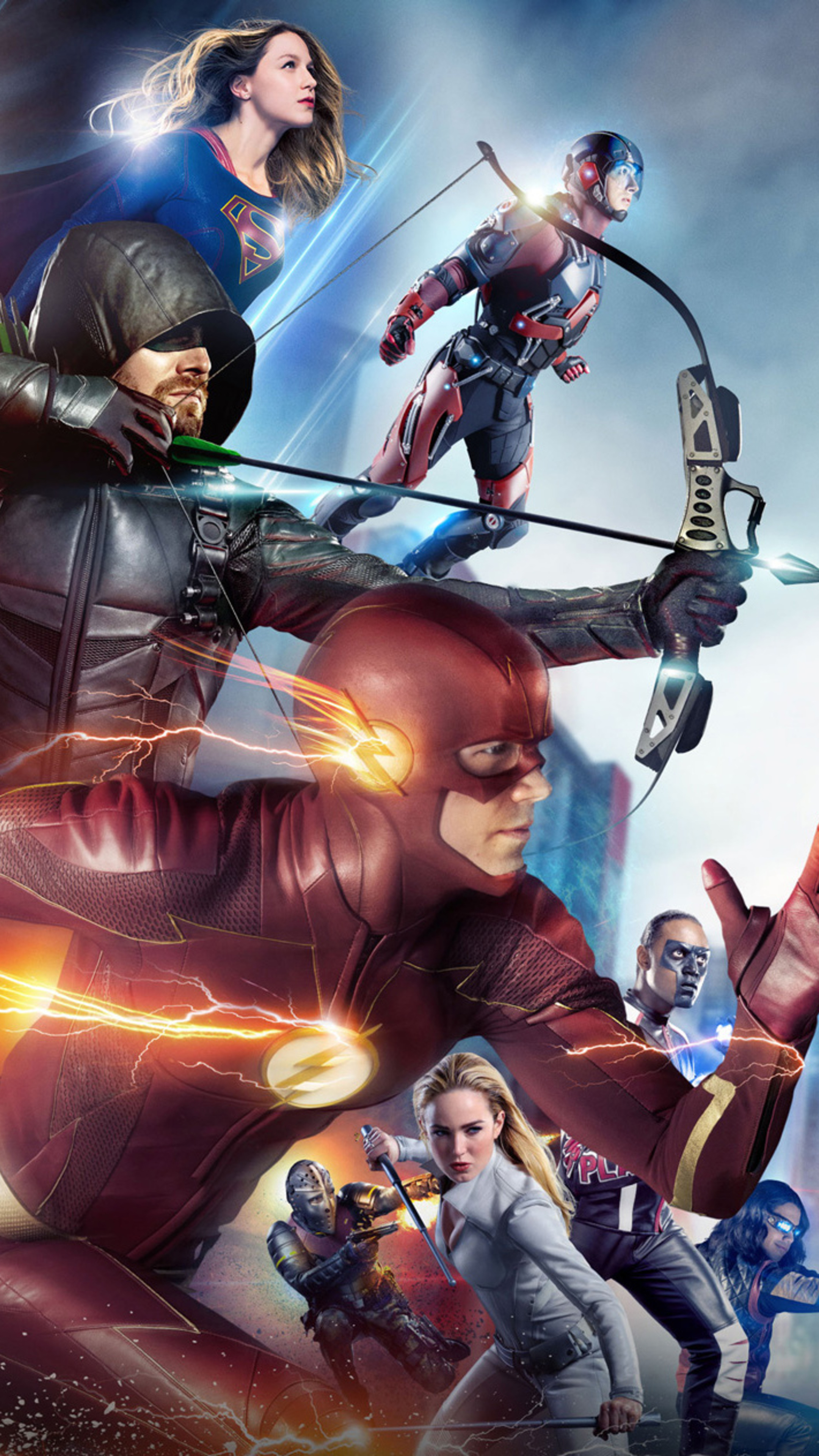 Crisis on Earth X, Arrowverse crossover, 4K wallpapers, 2160x3840 4K Handy