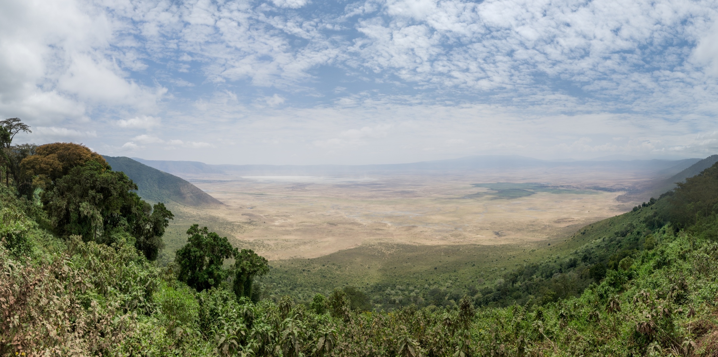 Tanzania, Ngorongoro Crater Highlands, 2420x1200 Dual Screen Desktop