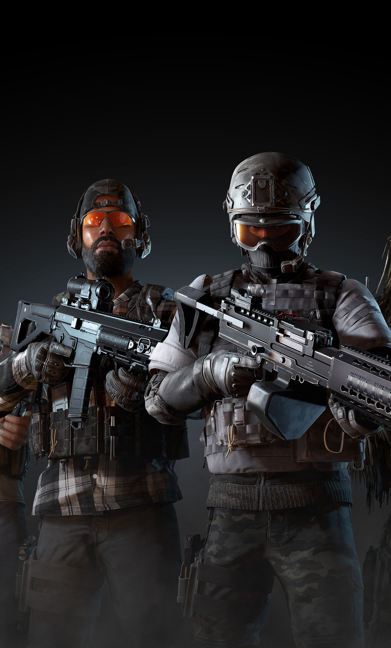 Ghost Recon: Wildlands: Fireteam members, Tactical military gear, Weaver, Holt, The leading characters. 1280x2120 HD Wallpaper.