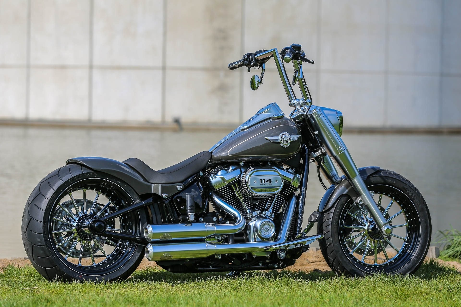 Harley-Davidson Fat Boy 114, Customized motorcycle, Phynix creation, Ben Ott's design, 1920x1280 HD Desktop