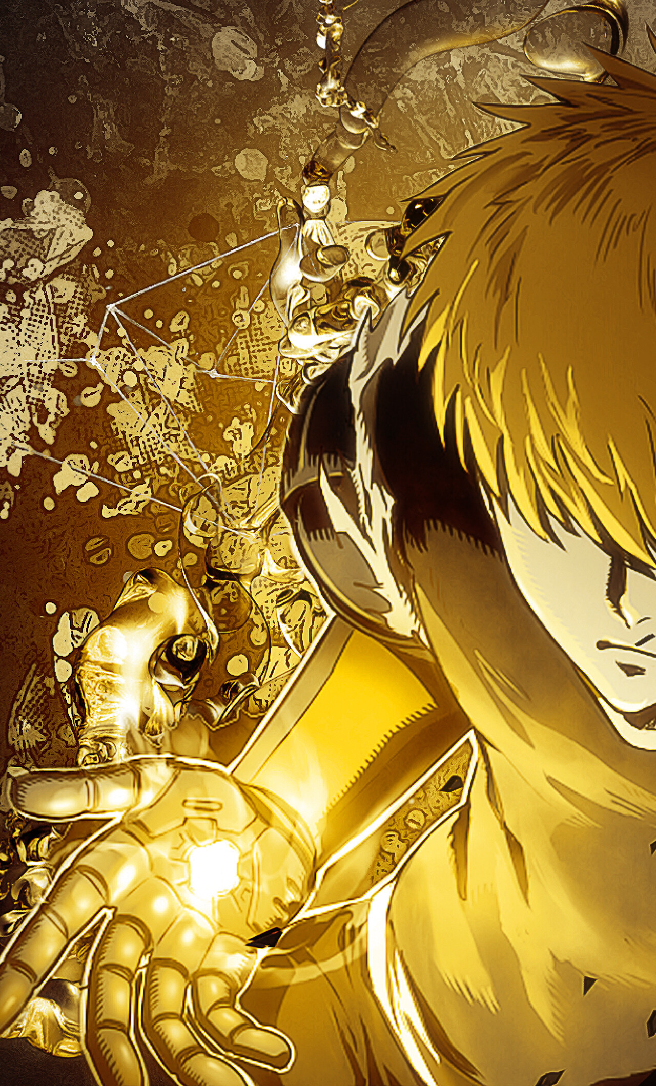 Genos: Obsessively searching for traces of Mad Cyborg, Demon Cyborg, One-Punch Man. 1280x2120 HD Wallpaper.