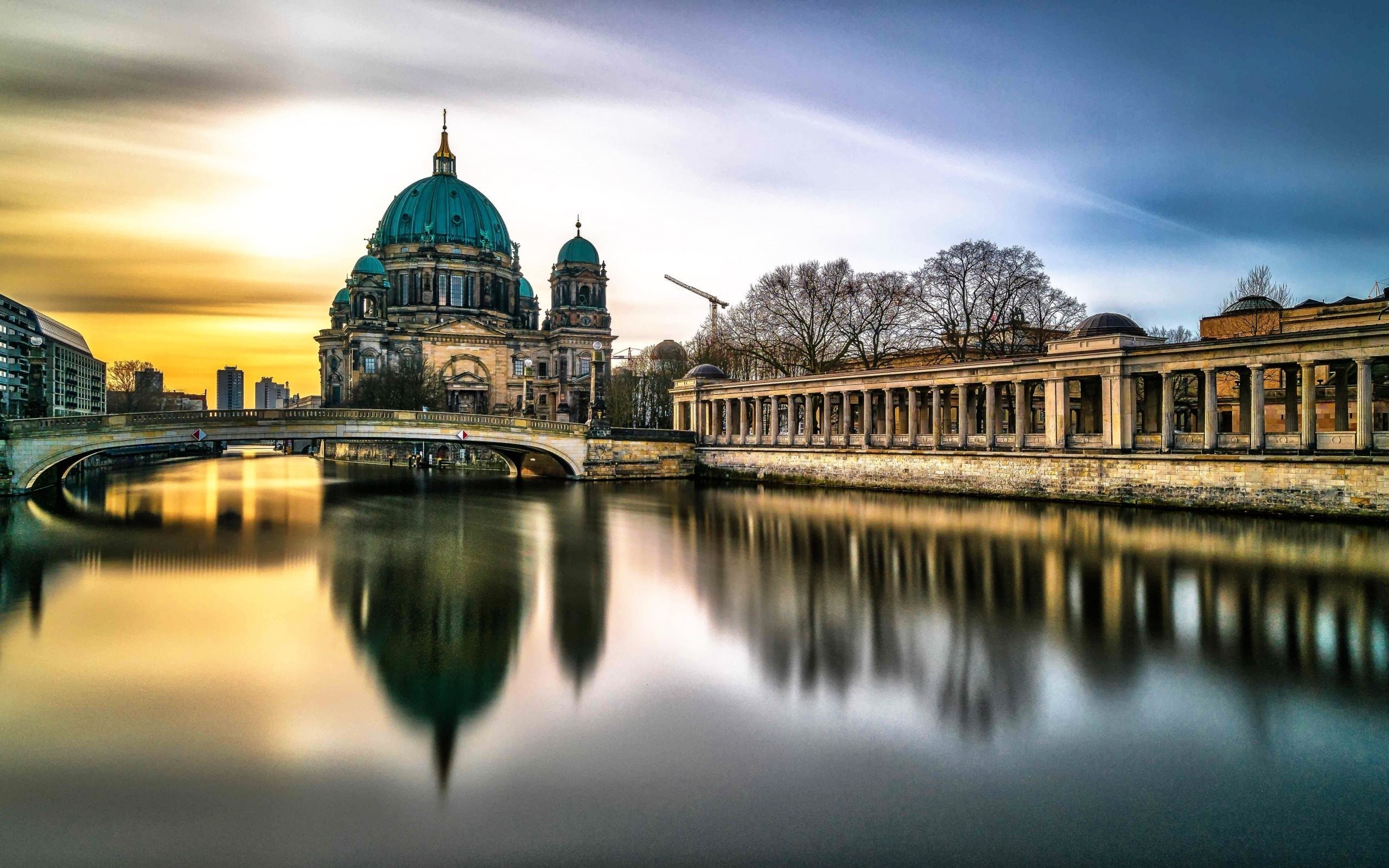 Dom Berlin, Sunset, Berliner Dom, Museumsinsel, 2560x1600 HD Desktop