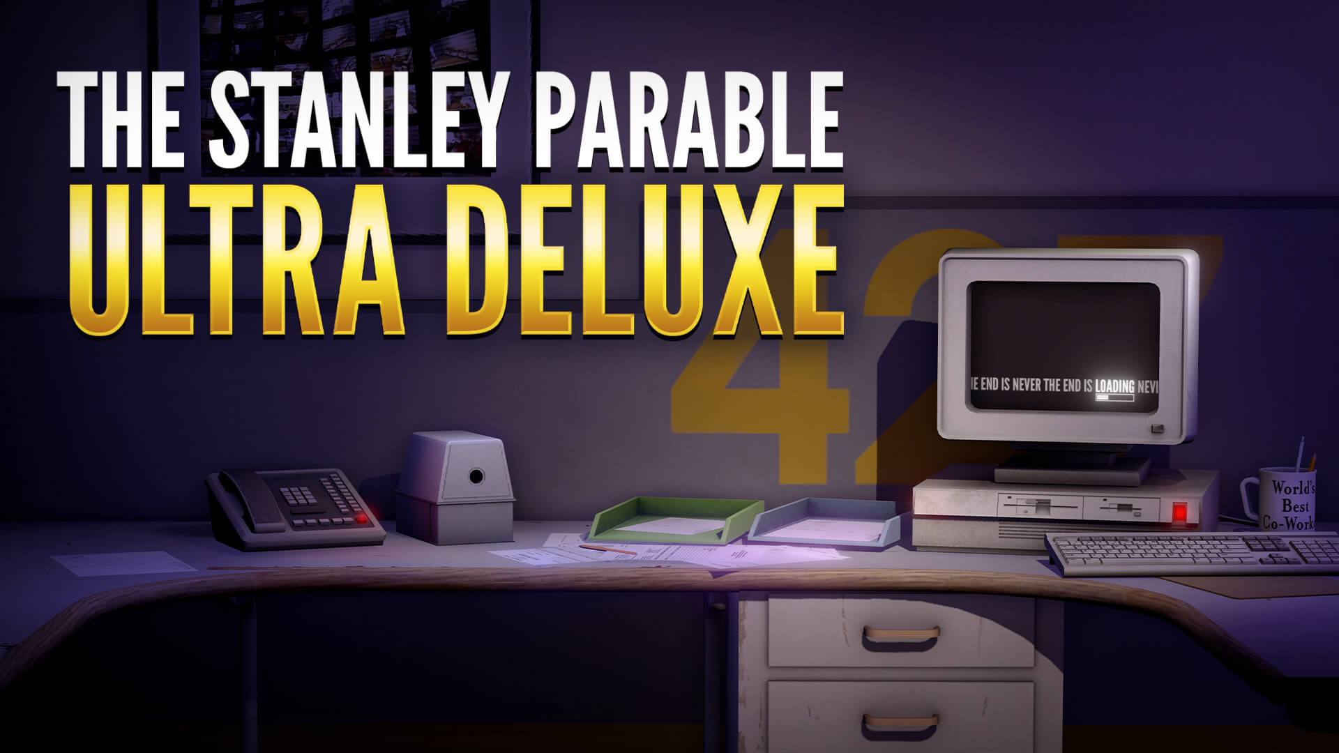 The Stanley Parable Ultra Deluxe: The story splits off in numerous possibilities, based on the player's choices. 1920x1080 Full HD Background.