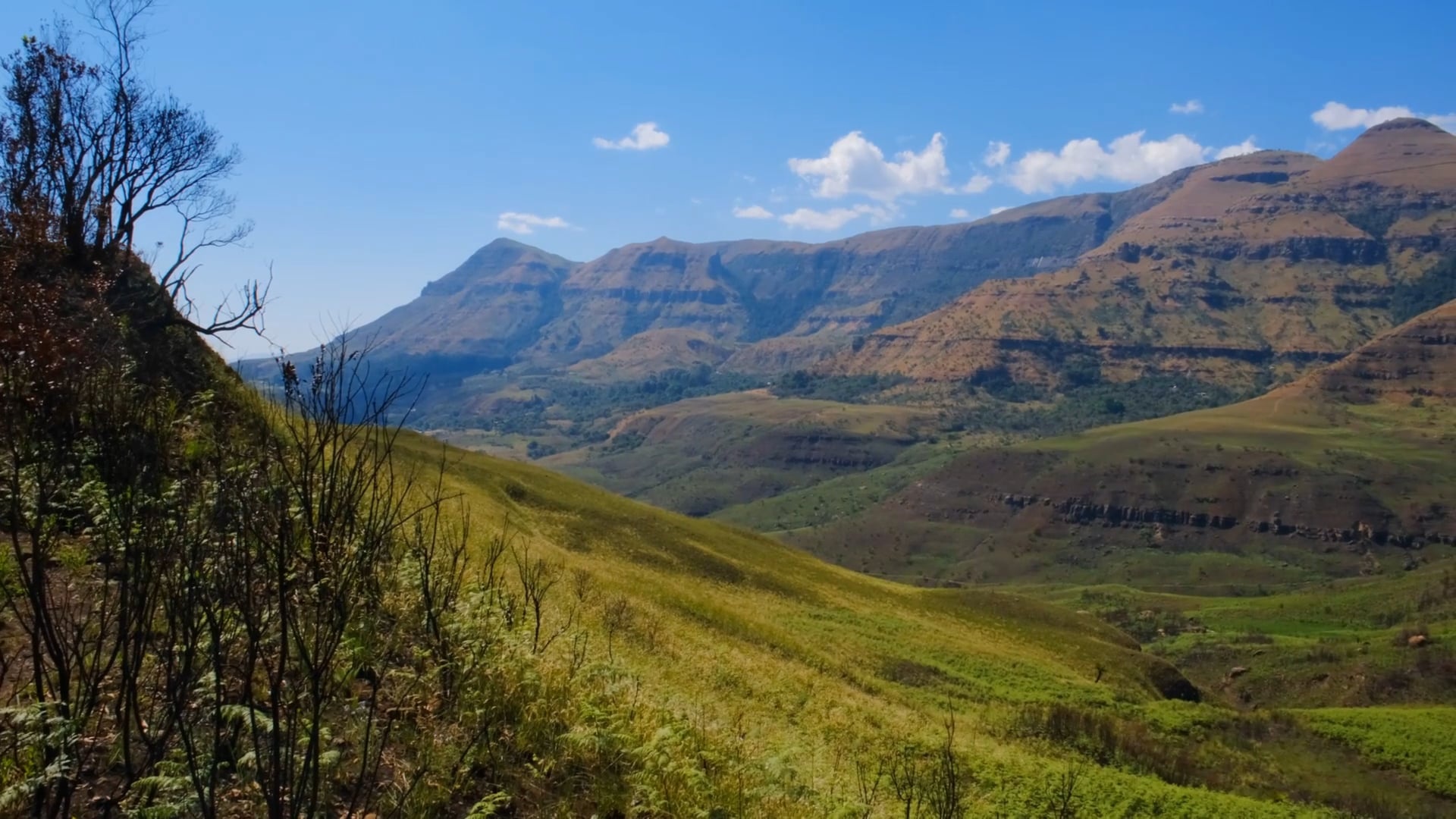 Lesotho travels, Aerial view, Mountain ranges, 1920x1080 Full HD Desktop