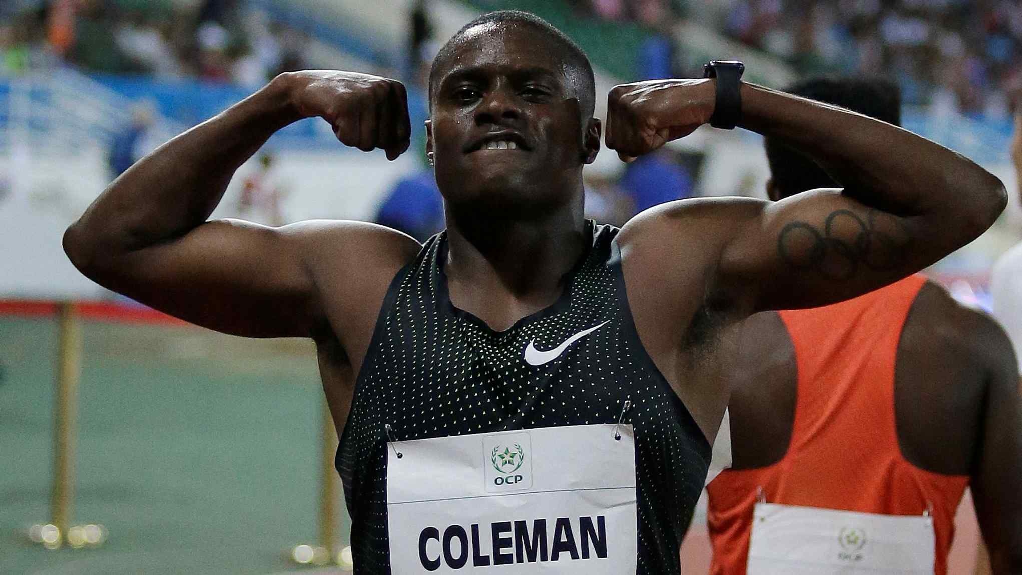 Christian Coleman, Fit again, Diamond league meeting, Tight 100m race, 2050x1150 HD Desktop