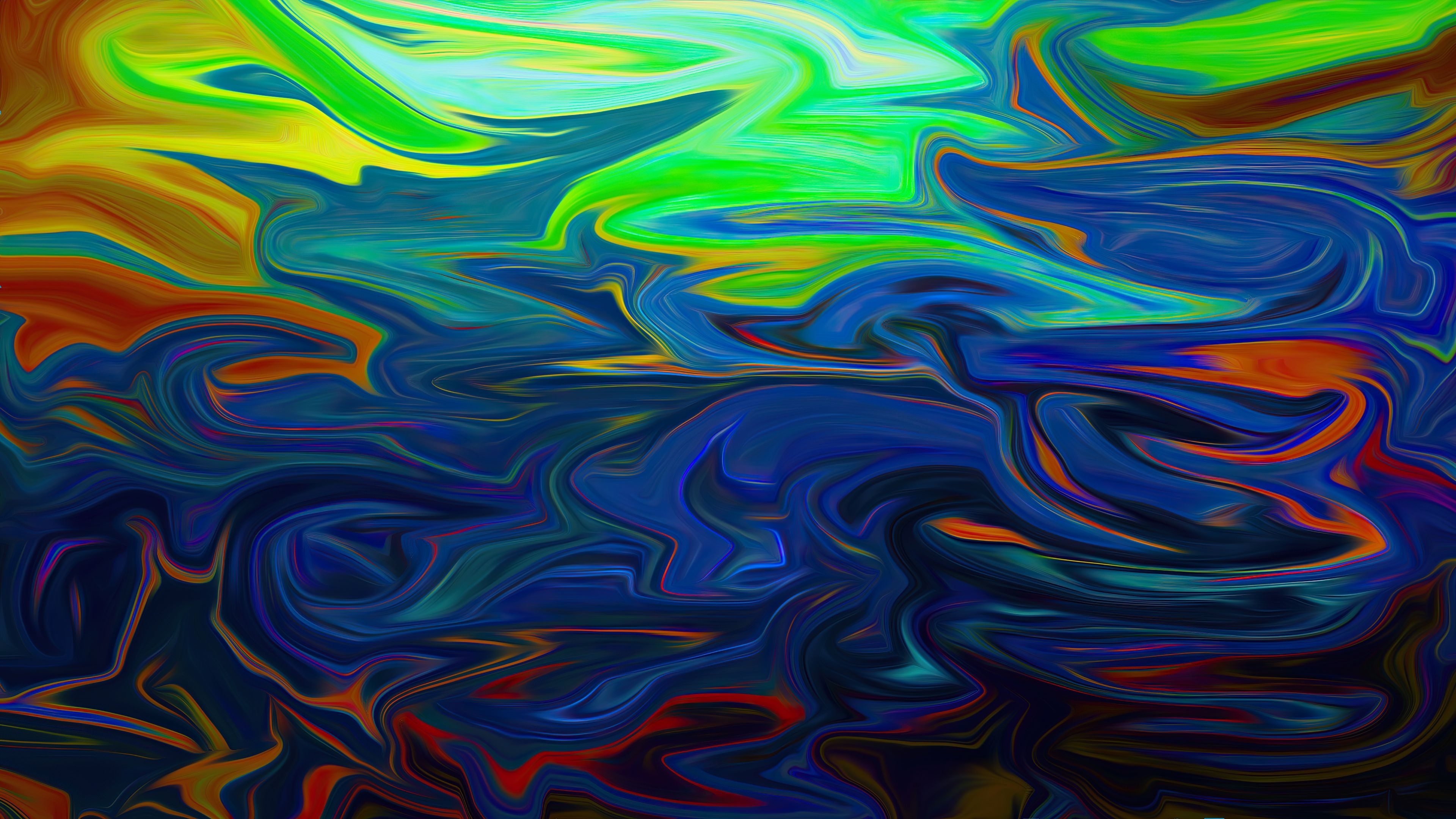 Holographic wallpapers, Fluid and abstract, Colorful and vibrant, Visual illusions, 3840x2160 4K Desktop
