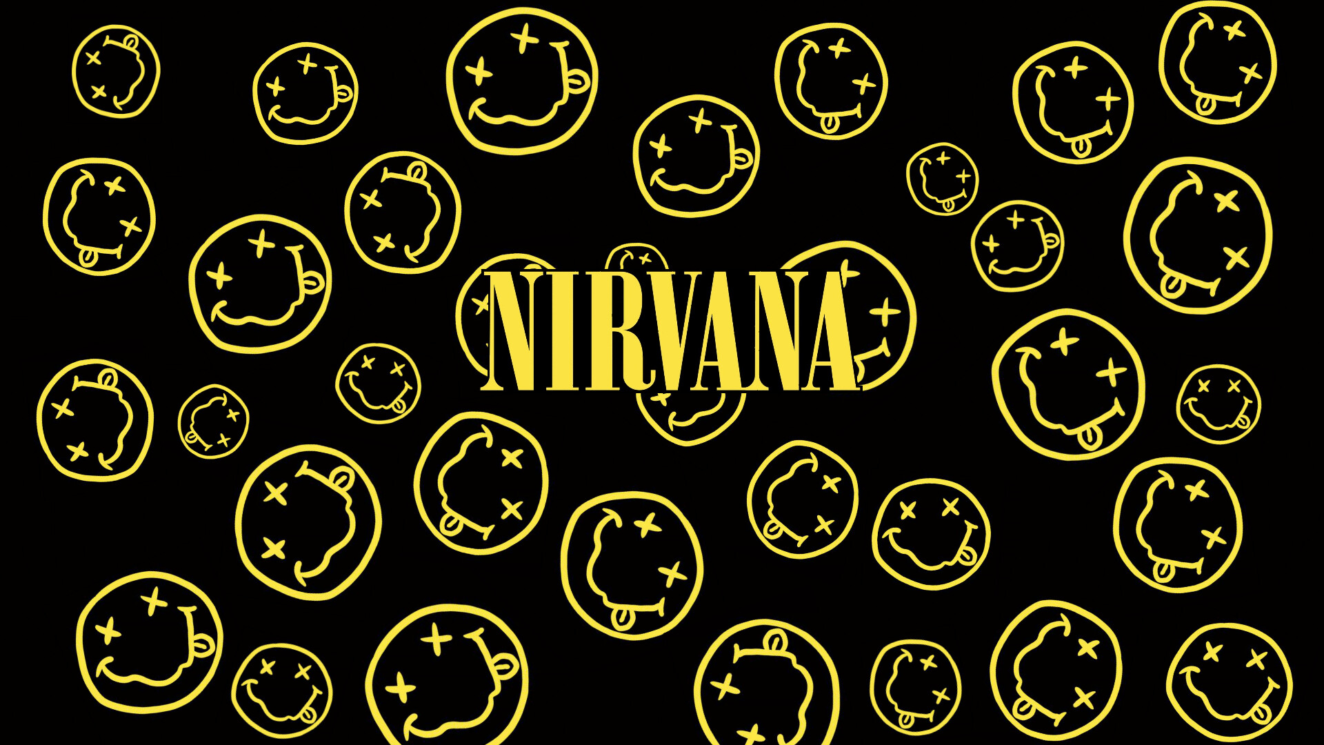 Nirvana: Nevermind, The second studio album by the American rock band, Released on September 24, 1991. 1920x1080 Full HD Wallpaper.