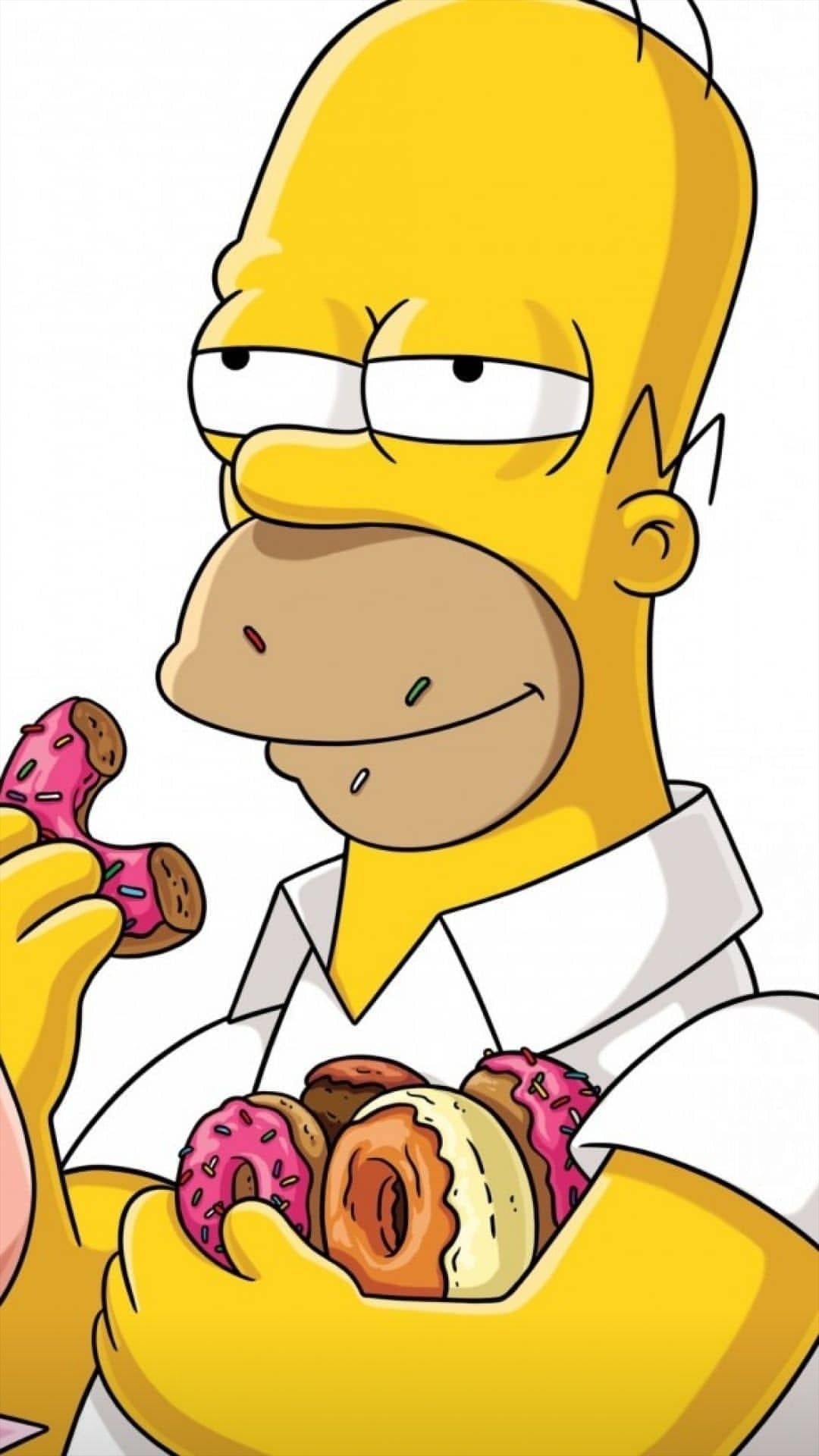 Homer Simpson, iconic cartoon character, yellow family, hilarious antics, 1080x1920 Full HD Phone