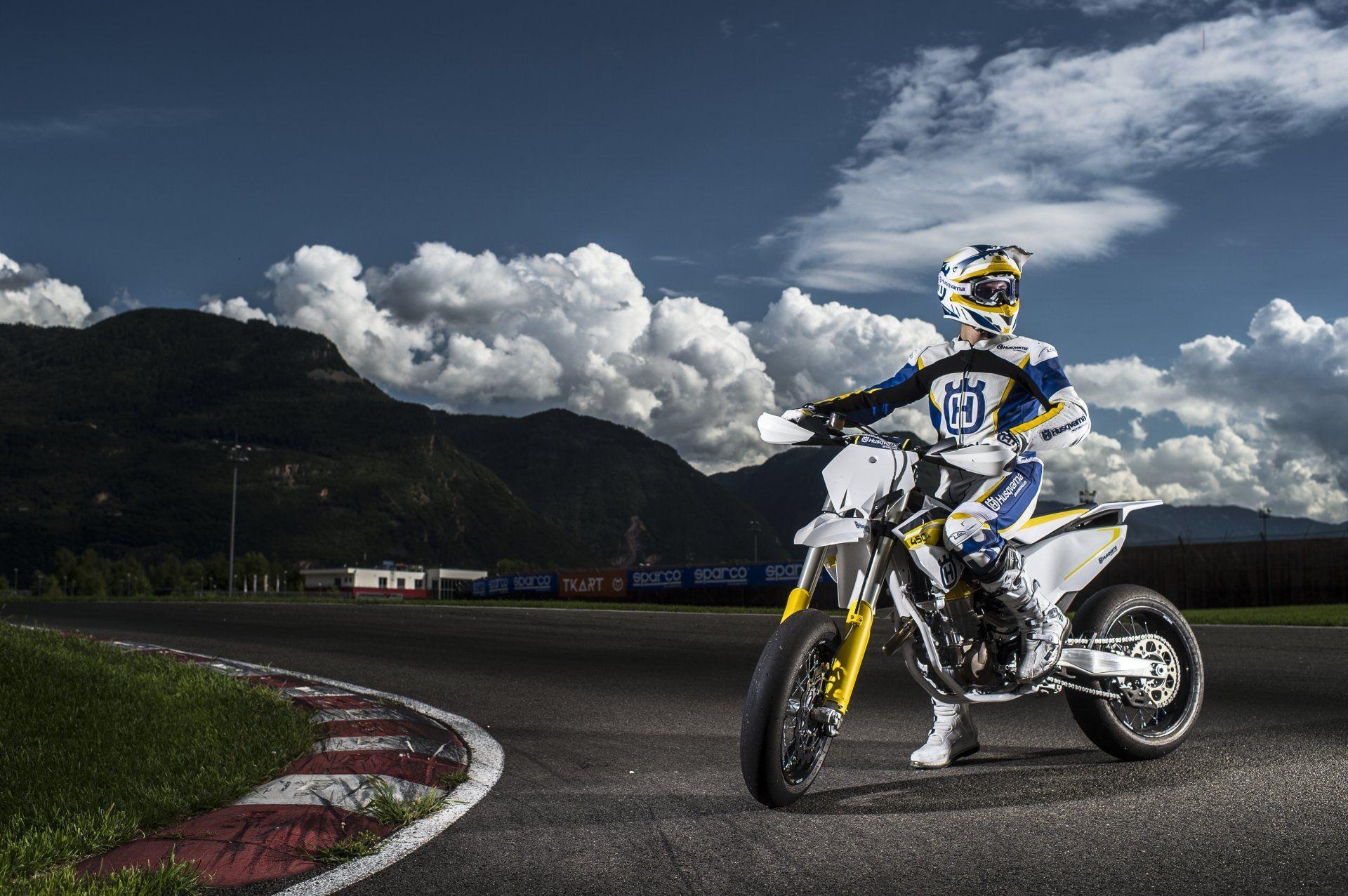 Supermoto: Husqvarna, A lightweight, air-cooled, easy-handling motorcycle. 1920x1280 HD Background.