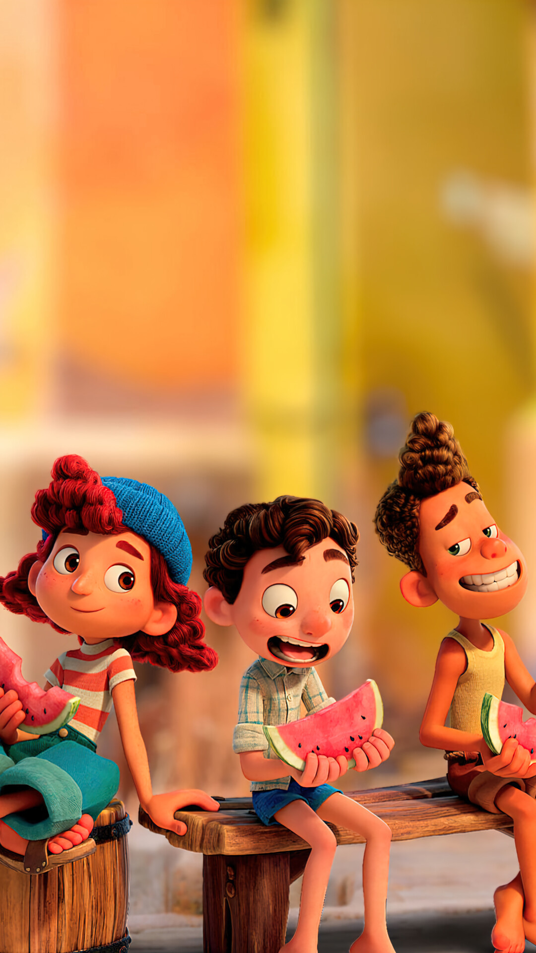 Luca Pixar wallpapers, Colorful animated film, Italian Riviera paradise, Heartwarming friendship, 1080x1920 Full HD Phone