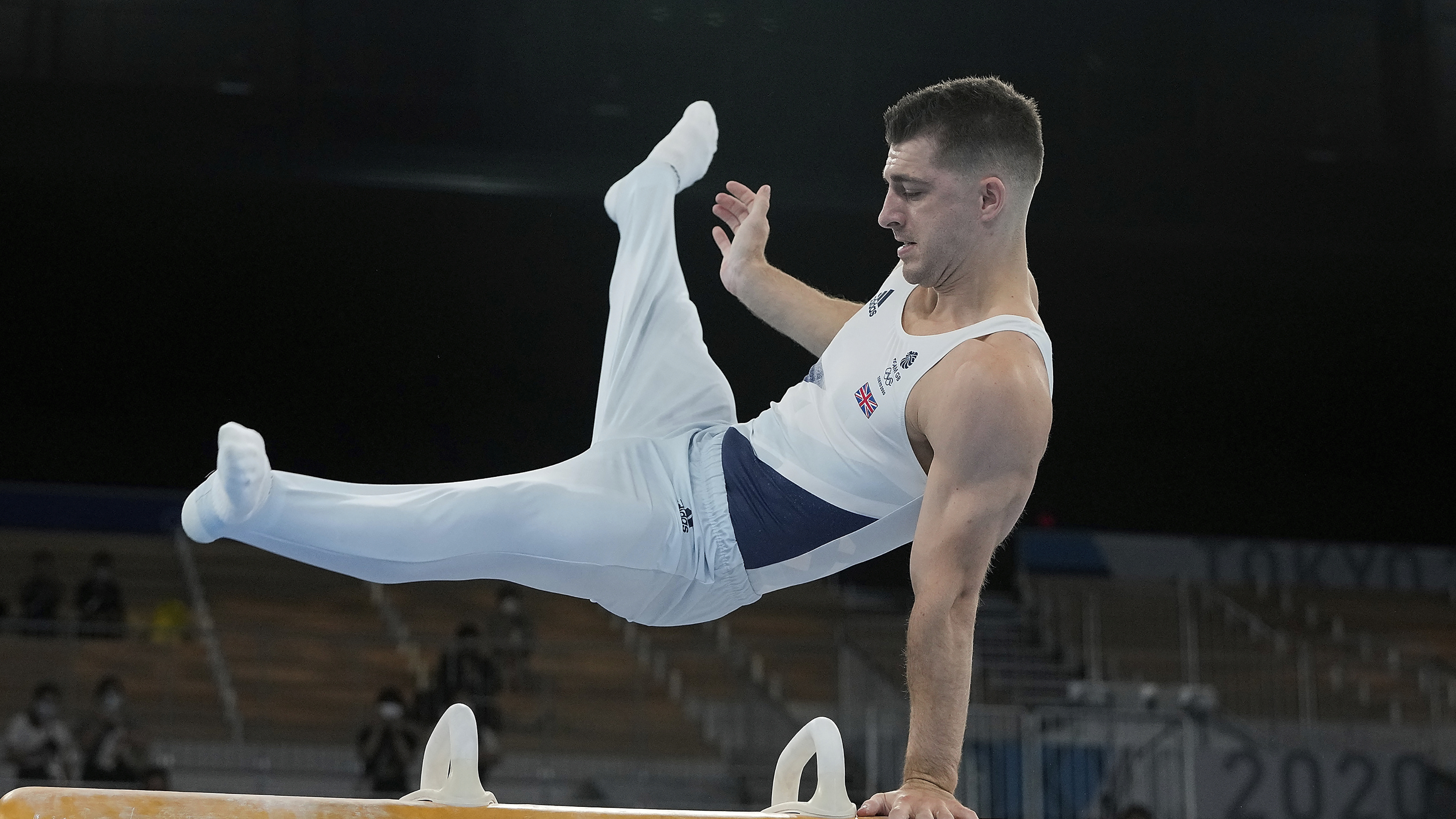 Pommel Horse (Gymnastics): Olympic Men's Gymnastics 2021, Medal winners, Max Whitlock. 3840x2160 4K Wallpaper.