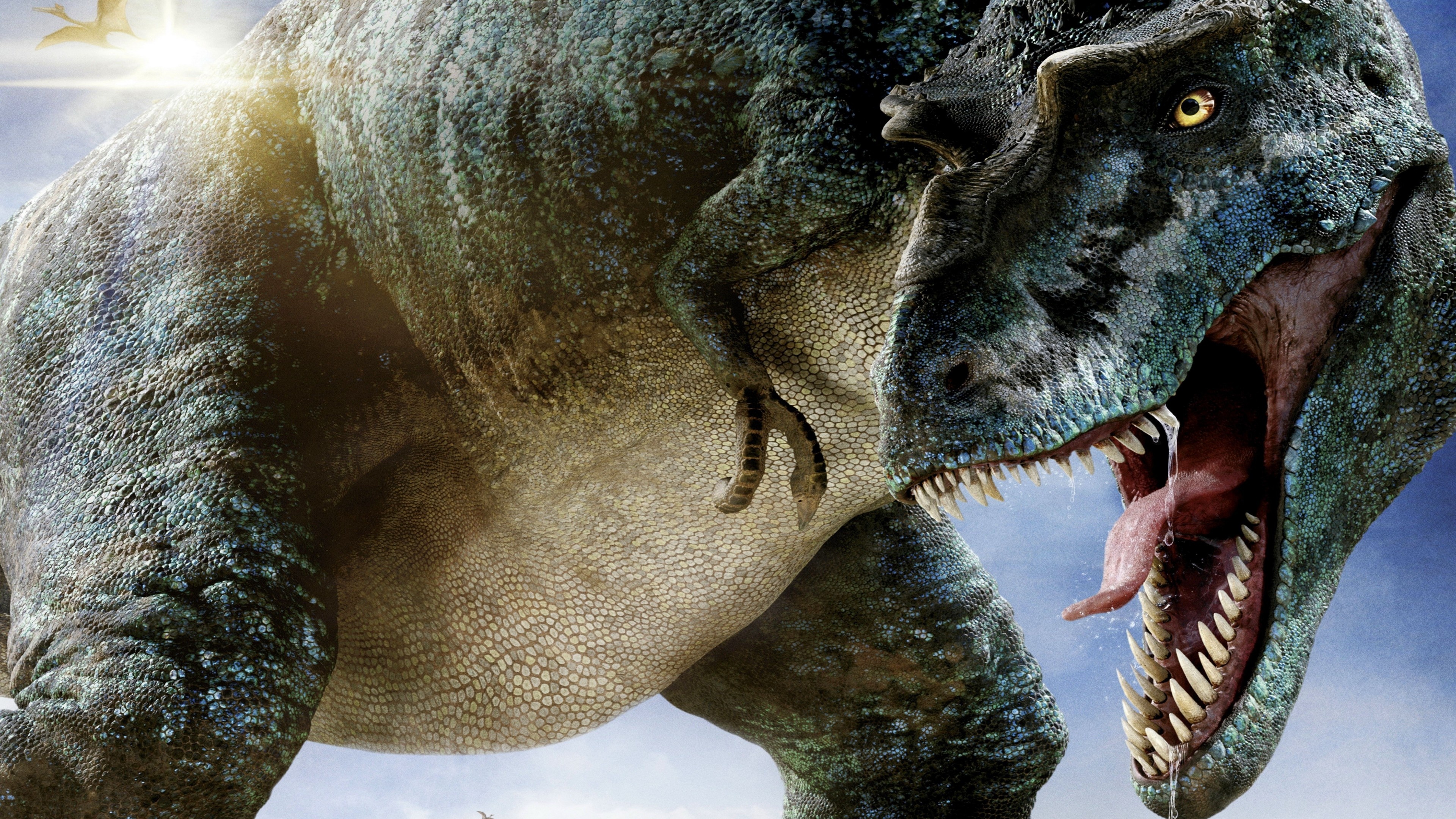 Tyrannosaurus artwork, Jurassic World inspiration, Artistic rendering, Roaring predator, 3840x2160 4K Desktop