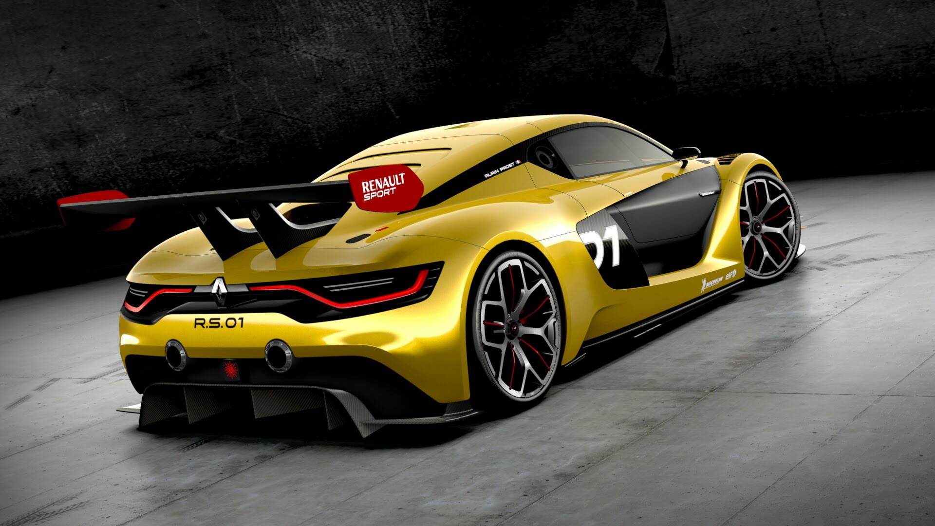 Renault: R.S.01, A sports racing car manufactured by the performance division of a French automaker. 1920x1080 Full HD Background.