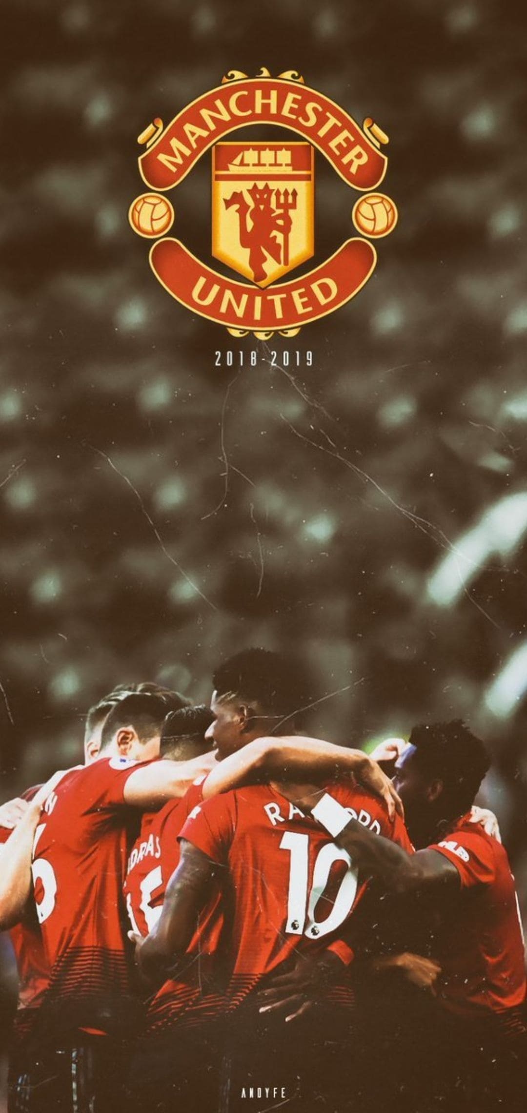 Manchester United: UEFA invited the club to compete in the 1958–59 European Cup. 1080x2280 HD Background.