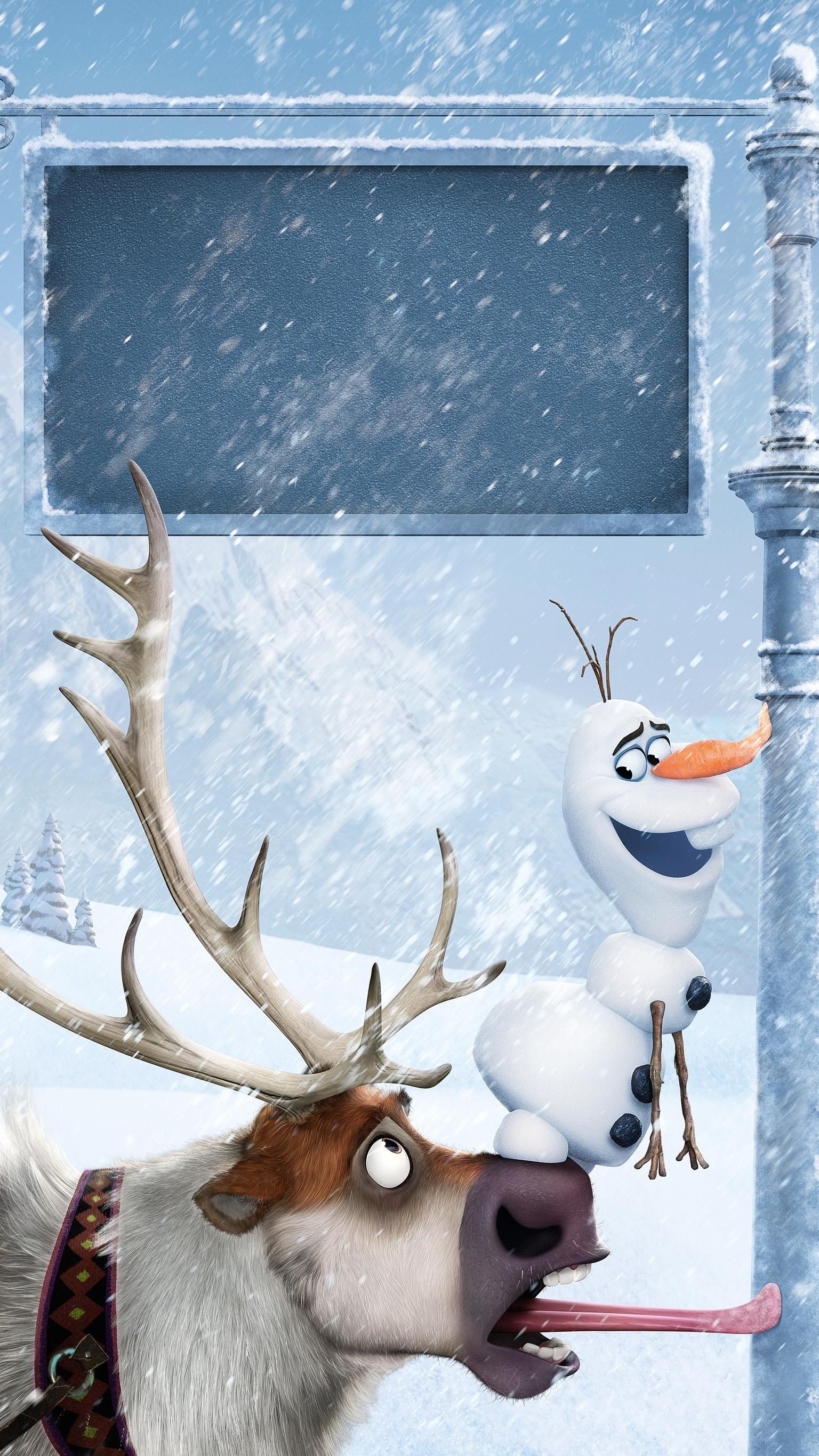 Sven, Frozen Animation, Phone Wallpaper, Disney, 1540x2740 HD Handy