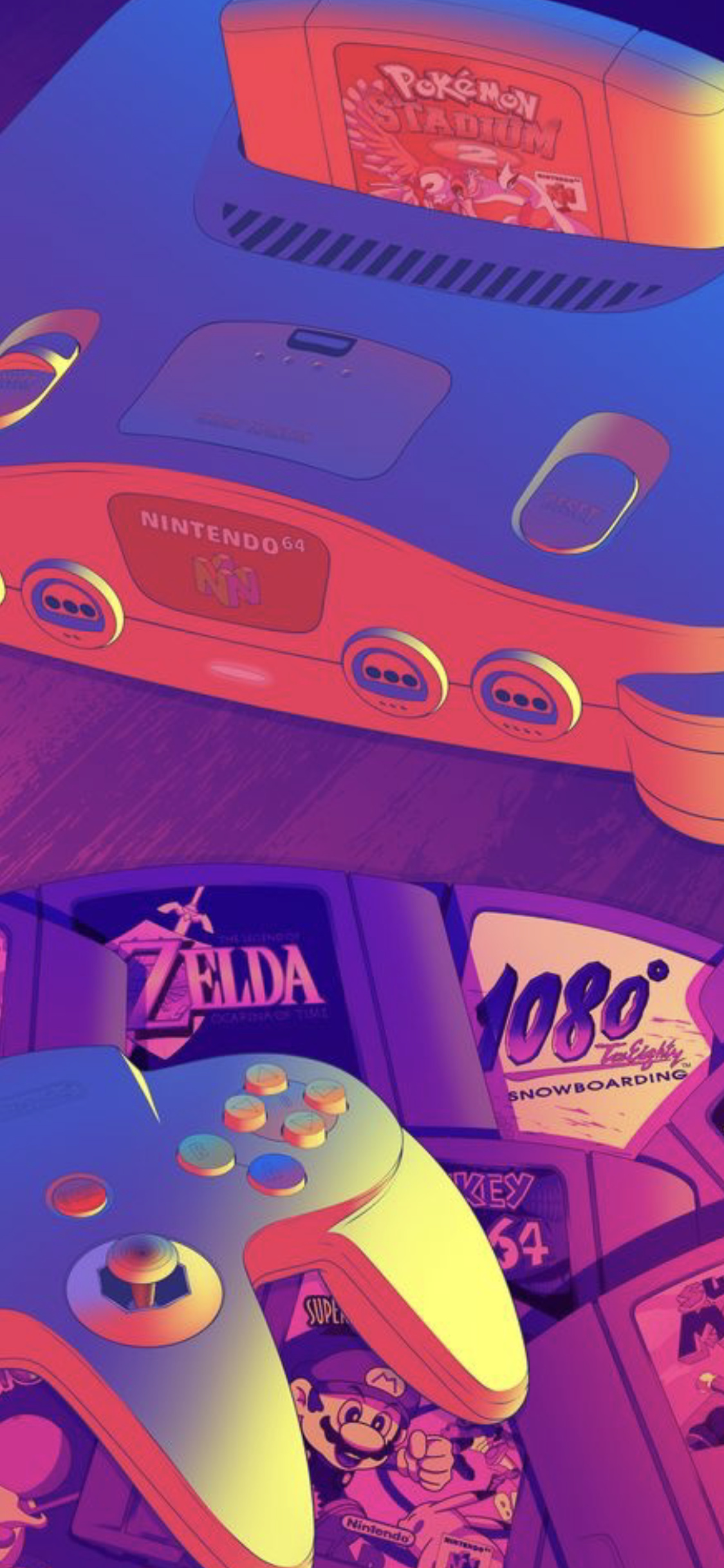 Nintendo: N64, The successor to the Super Nintendo Entertainment System. 1130x2440 HD Background.