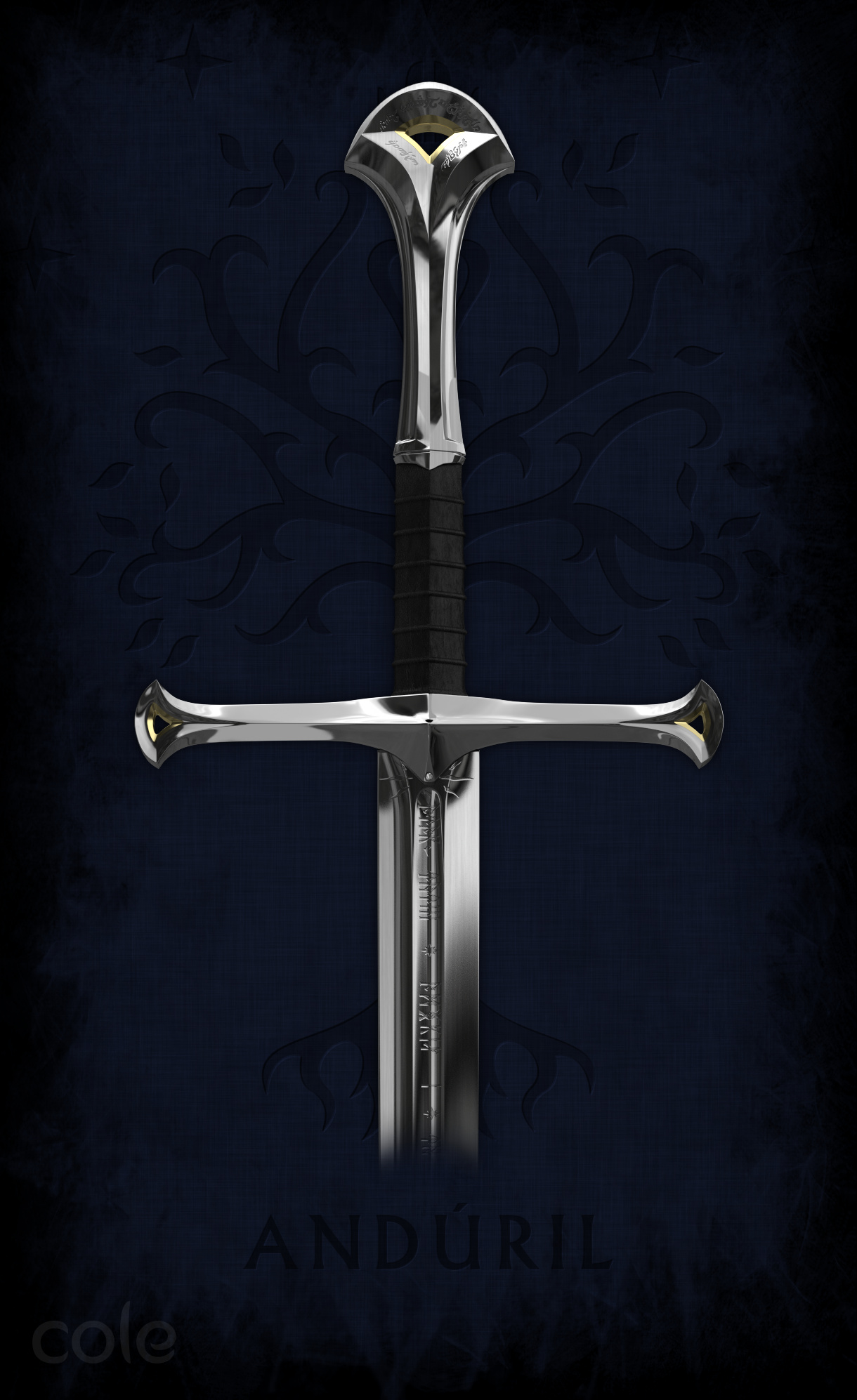 Narsil Sword, Middle Earth tribute, Stunning artwork, Sword of legends, 1220x2000 HD Phone