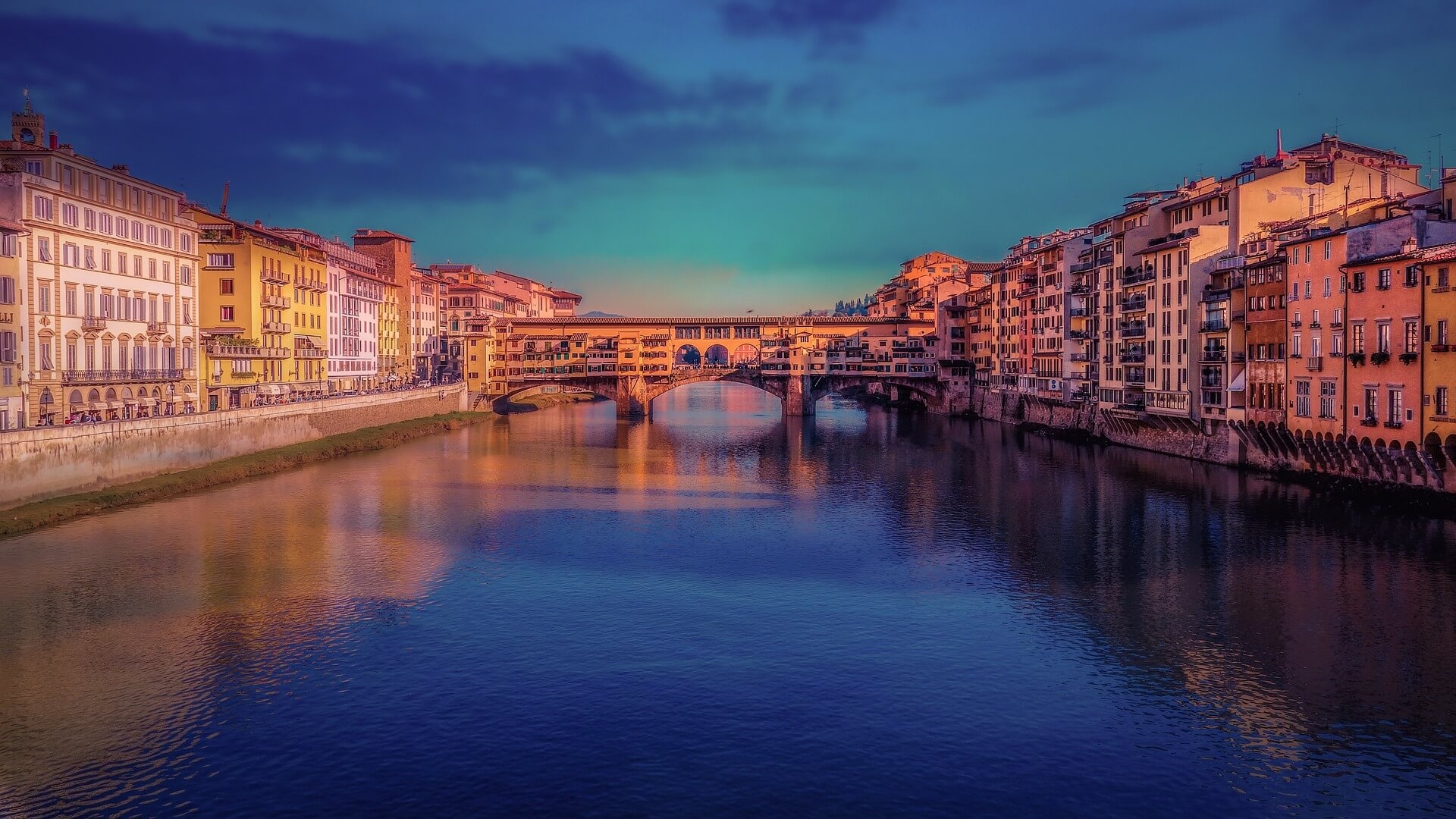 Ponte Vecchio, Florence, Italy, 1920x1080 Full HD Desktop