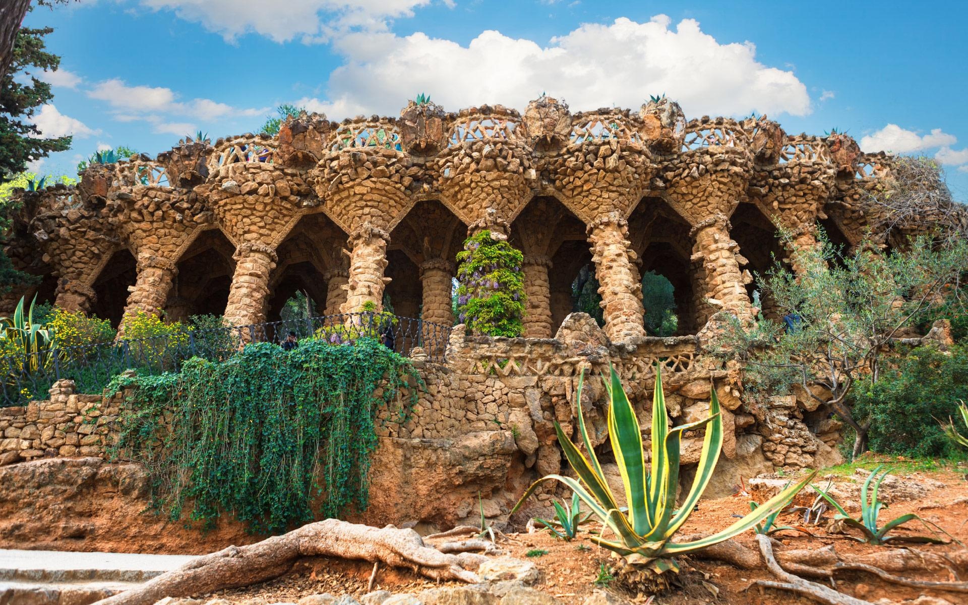 Parc Guell, Barcelona, Travels, Gaudi architecture, 1920x1200 HD Desktop
