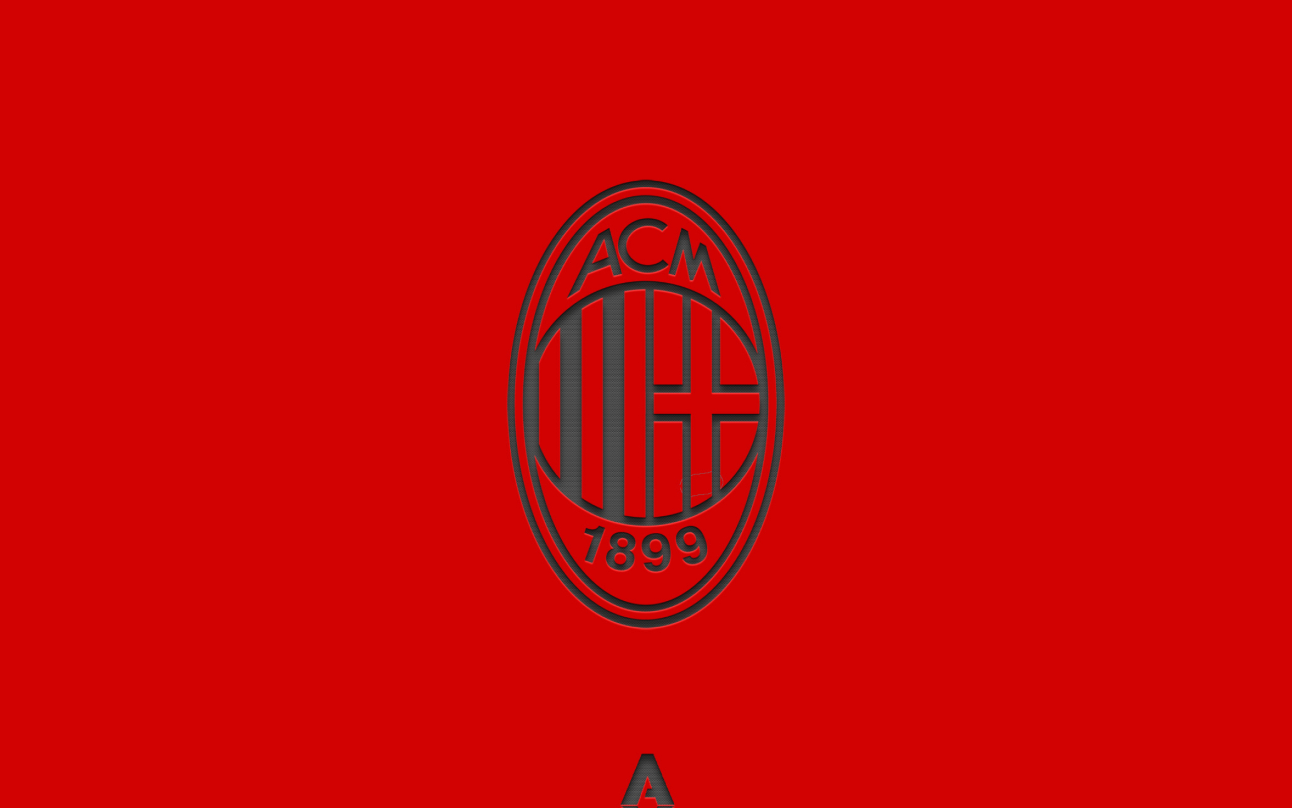 AC Milan, Red background, Football team, Serie A, 2560x1600 HD Desktop