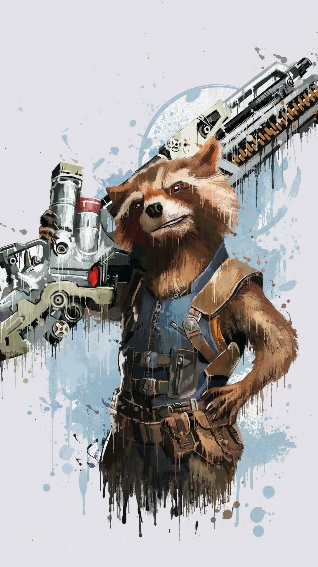 Marvel's Guardians of the Galaxy: Rocket Raccoon, Alex Weiner, A former bounty hunter, weapons specialist, and inventor. 1080x1920 Full HD Wallpaper.