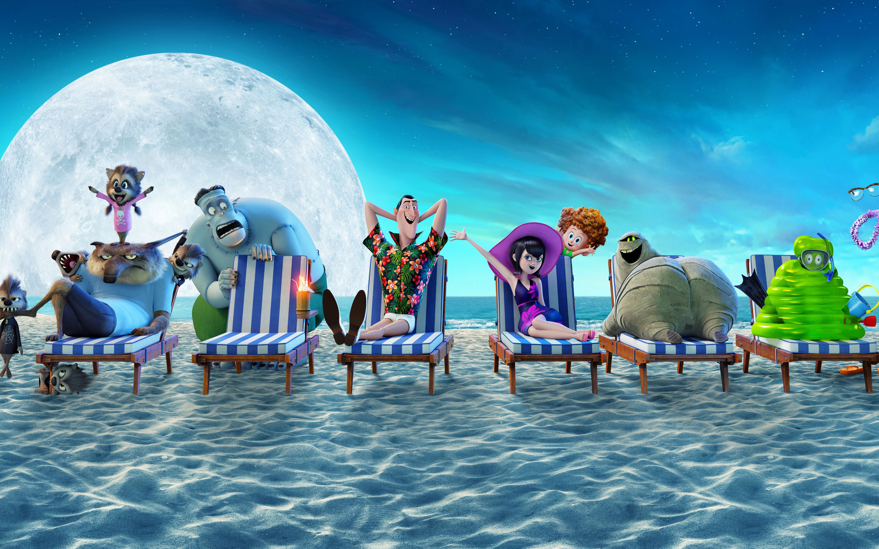 Hotel Transylvania 3, Animated charm, Monster vacation, Family entertainment, 2880x1800 HD Desktop